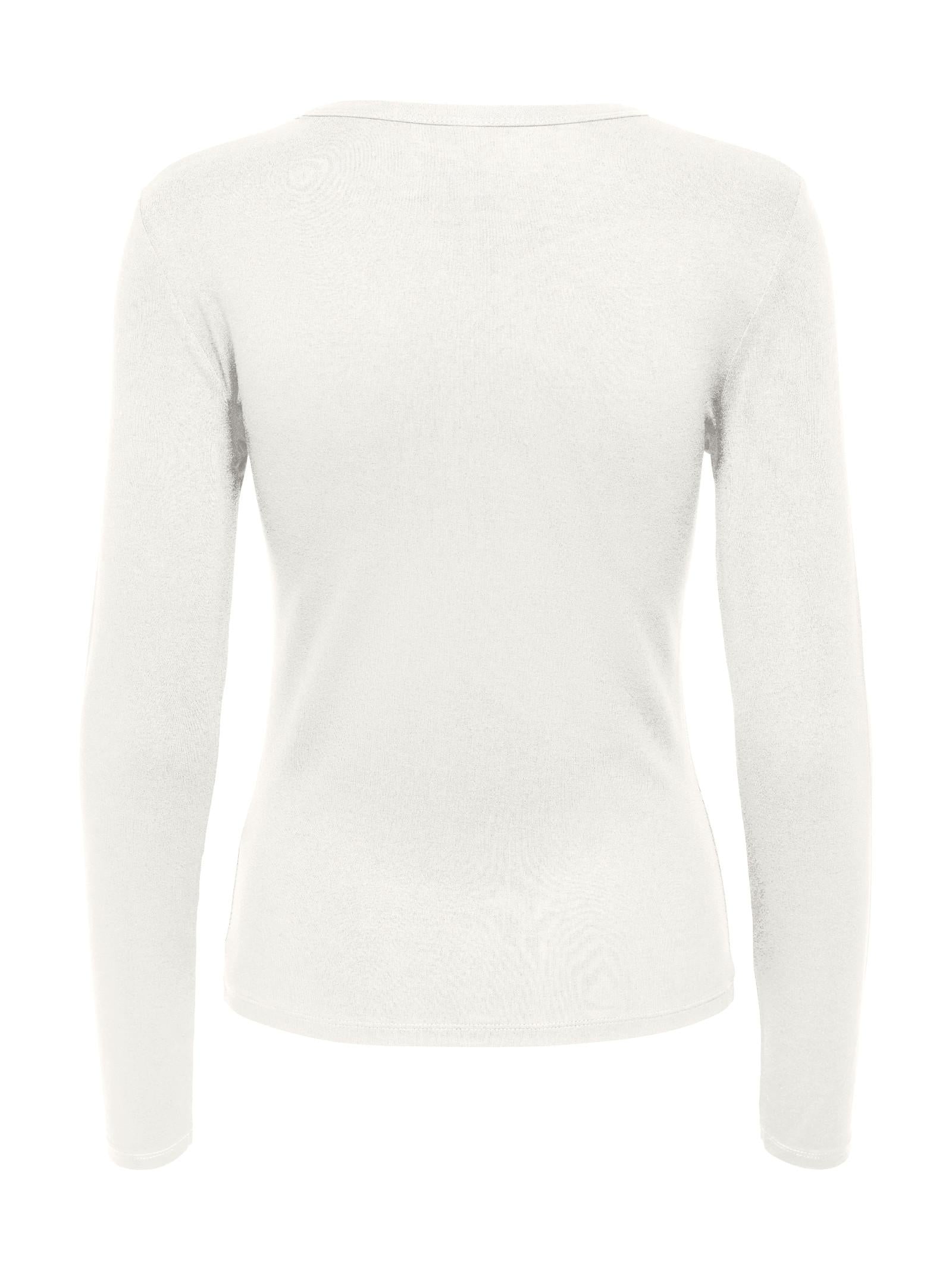 T-shirt Jacqueline De Yong MIla Bianco manica lunga 15272092 /White JDY 