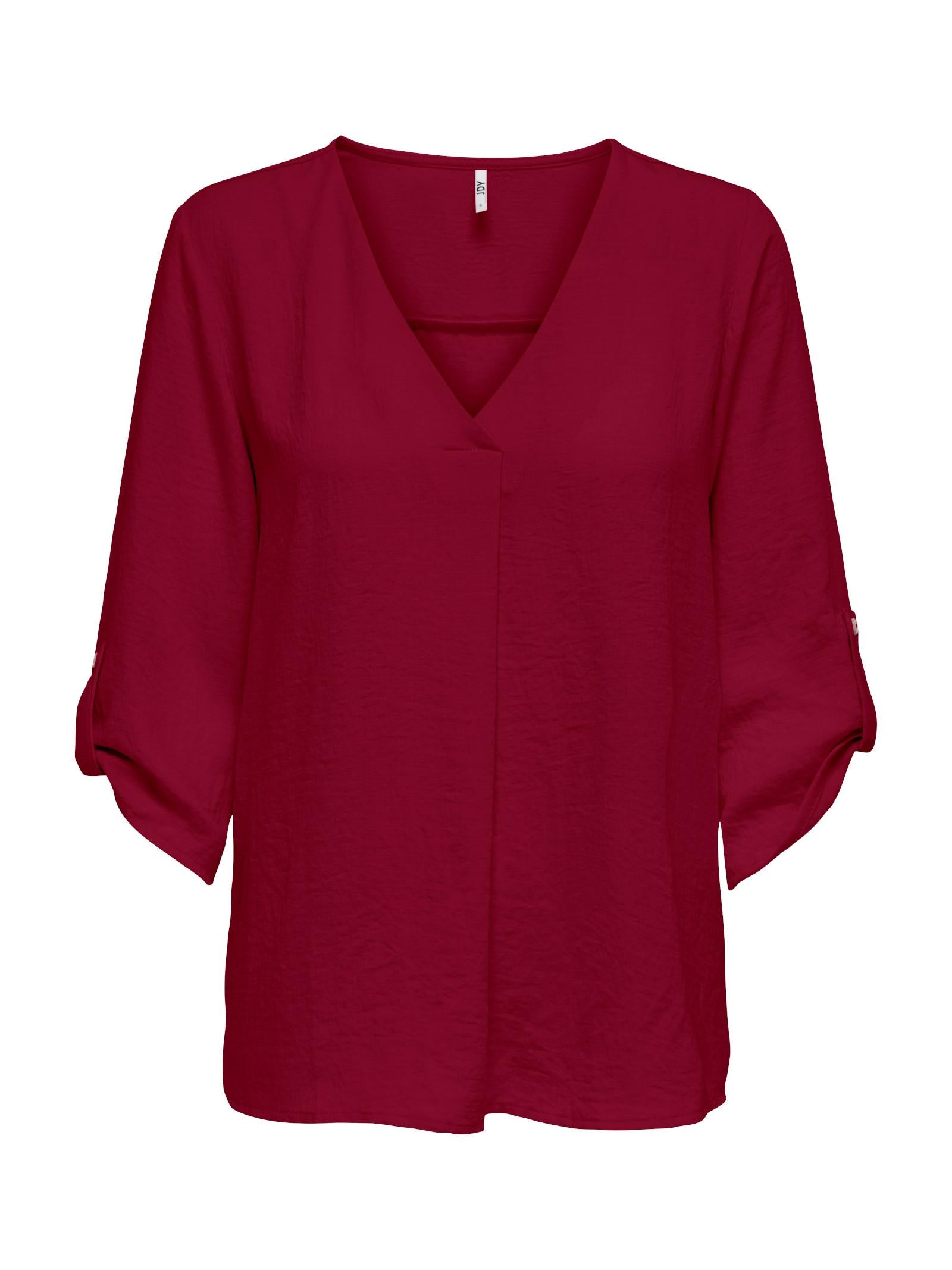 Blusa Jacqueline De Yong Bordeaux Diva scollo a V 15226911 /Cabernet JDY 