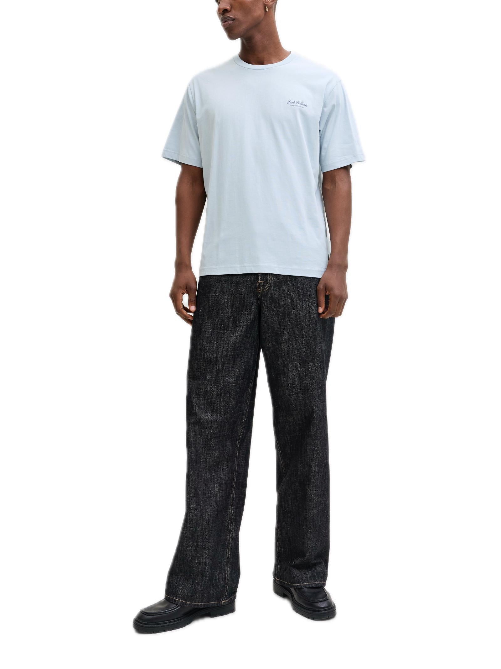 T-shirt Jack & Jones Archive Celeste con mini logo gommato 12287990 /Celestial Blue JACK & JONES 