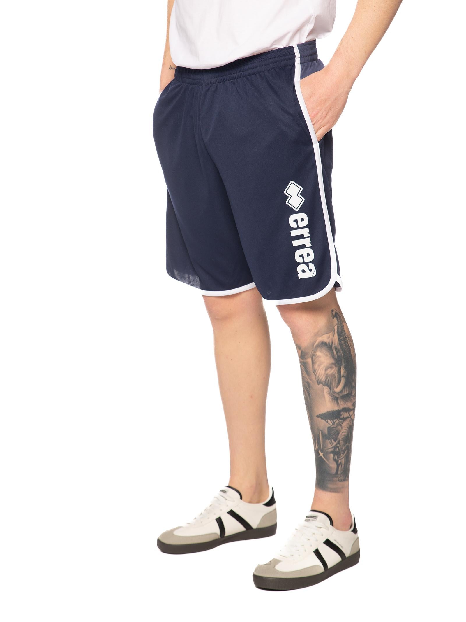 Bermuda Errea Blu bianco con logo grande R33P0U 1900 ERREA 