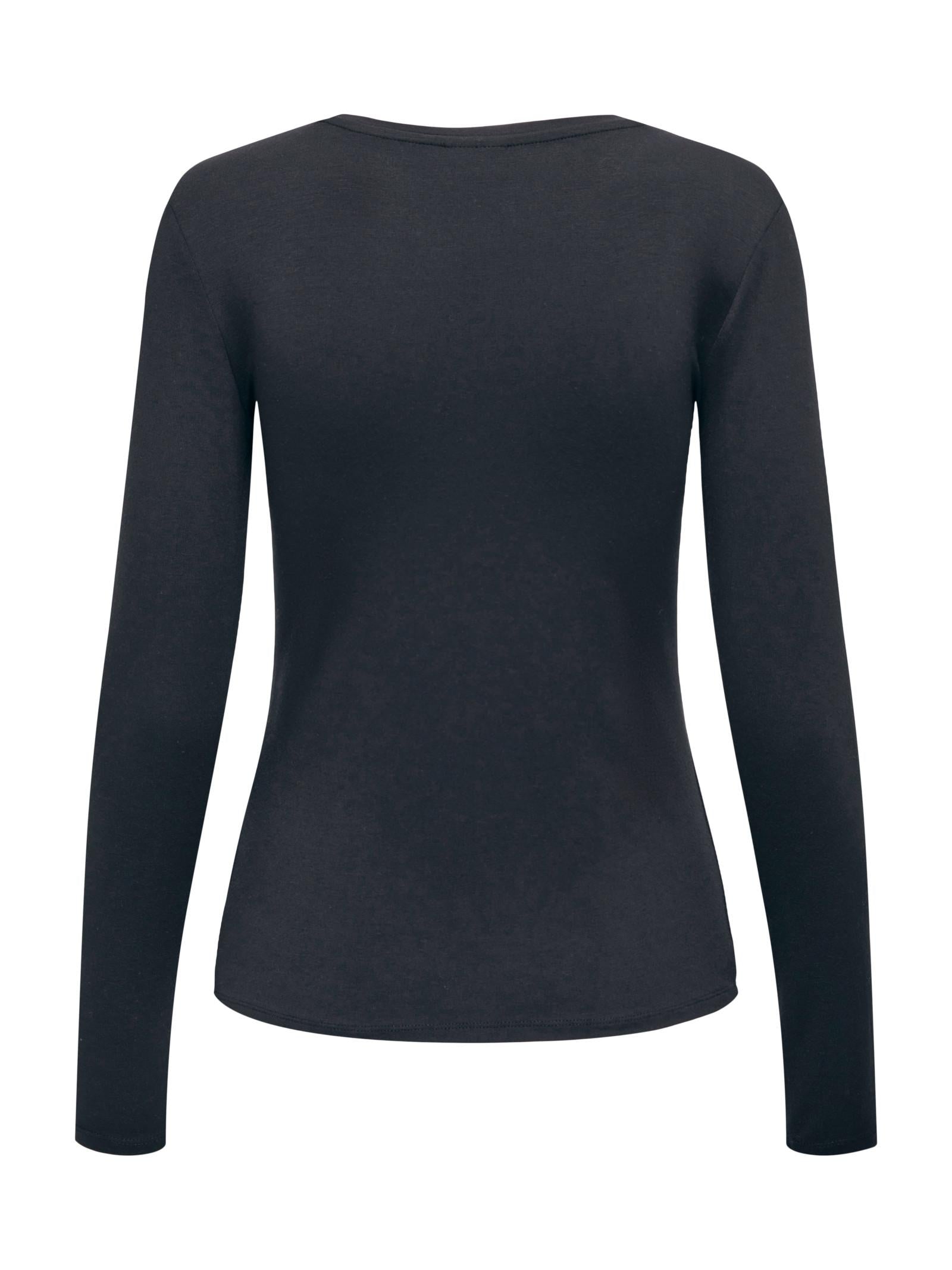 T-shirt Jacqueline De Yong MIla Nero manica lunga 15272092 /Black JDY 