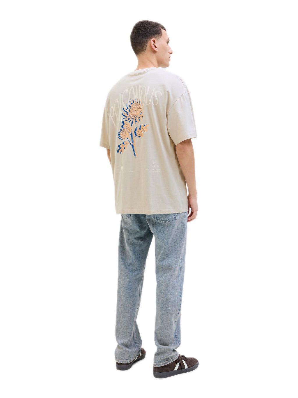 T-shirt Jack & Jones Charge Beige stampa 12269384 /Moonbeam JACK & JONES 