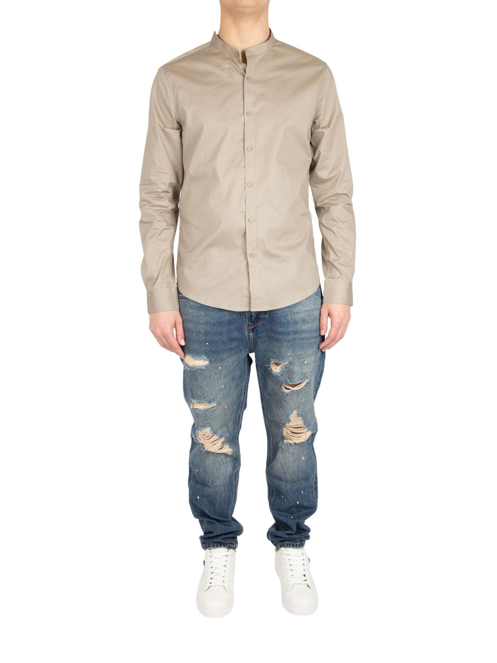 Camicia Gianni Lupo Beige coreana GL071DA BEIGE GIANNI LUPO 