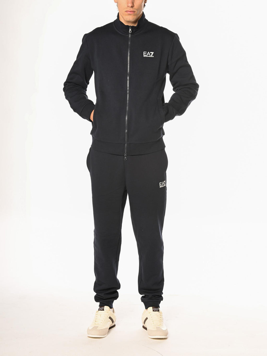 Felpa Emporio Armani Blu train core con zip 8NPM36 1562 EA7 