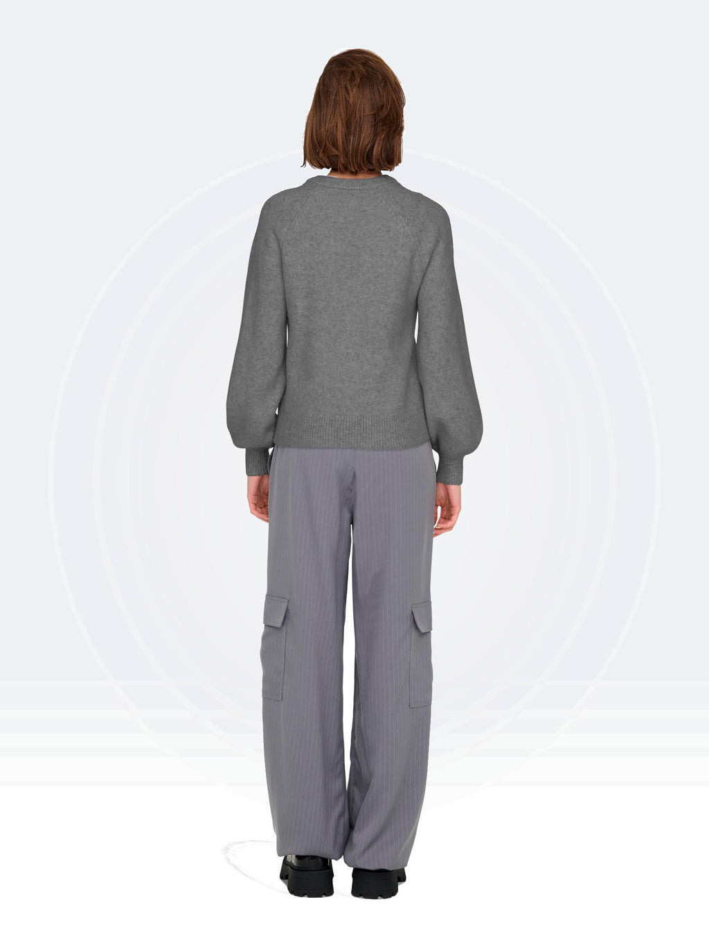 Maglia Only Lauren Antracite bottone 15327661 /Medium Grey Melange ONLY 