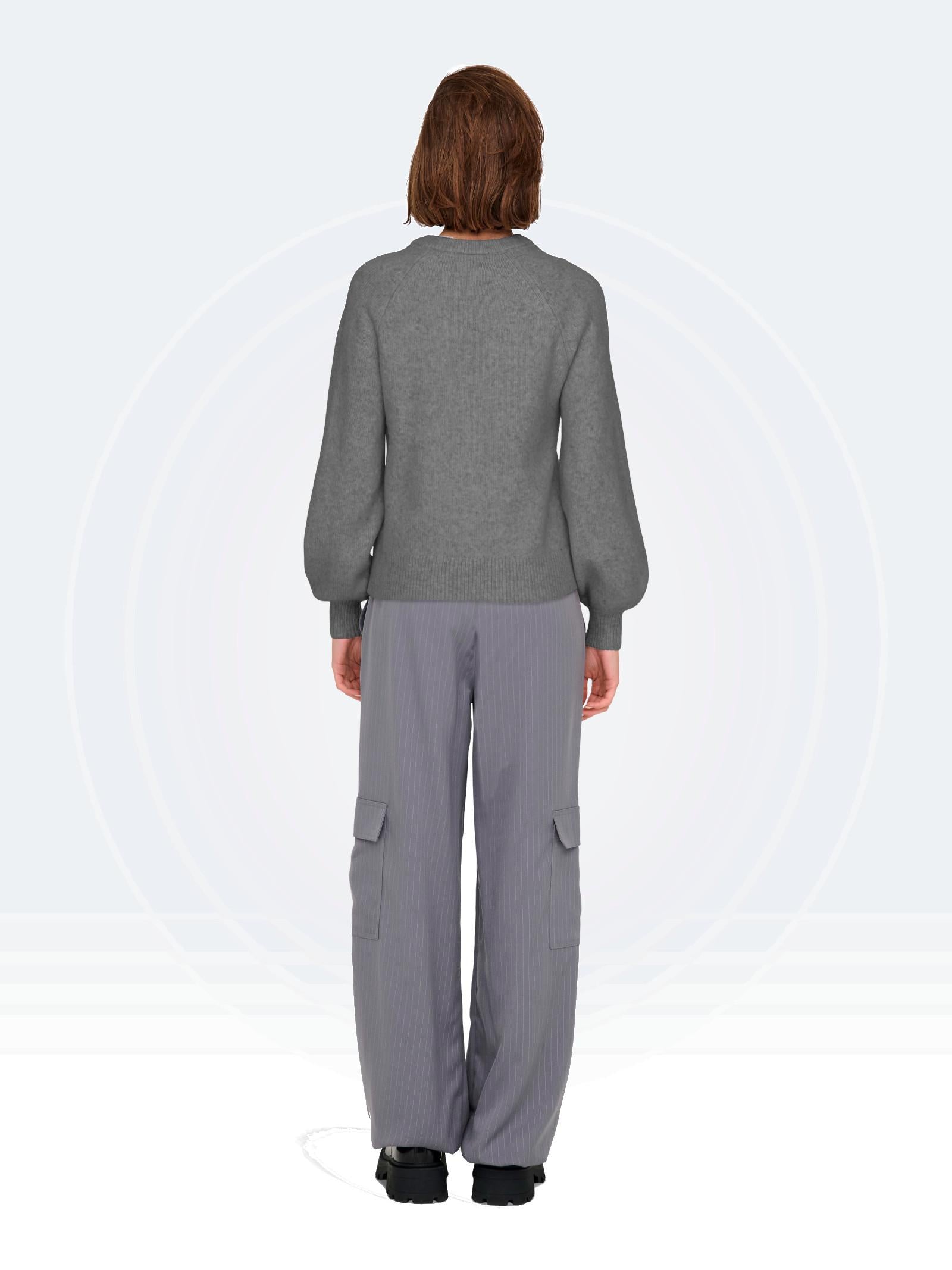 Maglia Only Lauren Antracite bottone 15327661 /Medium Grey Melange ONLY 