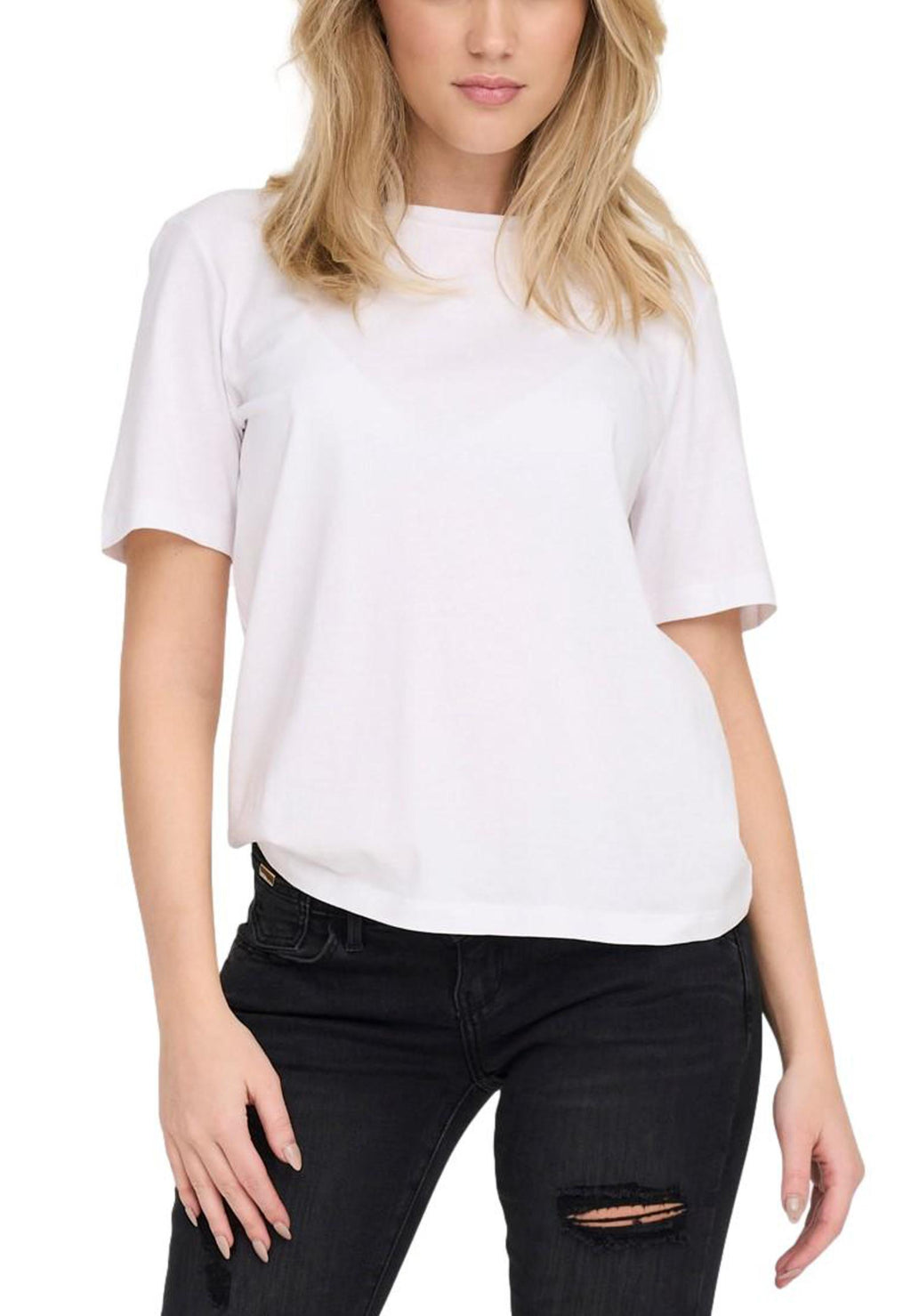 T-Shirt Only Bianco manica corta 15270390 /White ONLY 