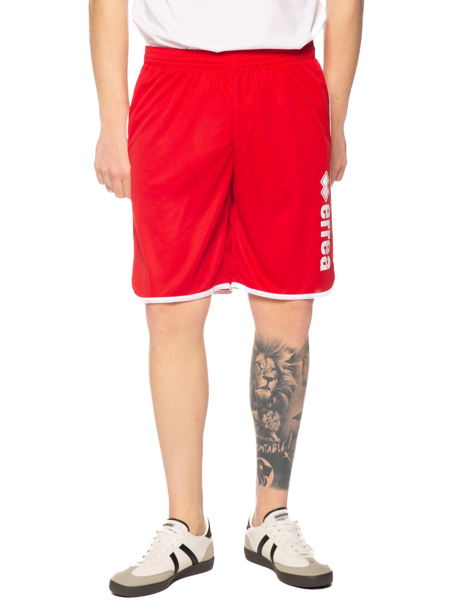 Bermuda Errea Rosso bianco con logo grande R33P0U 500 ERREA 
