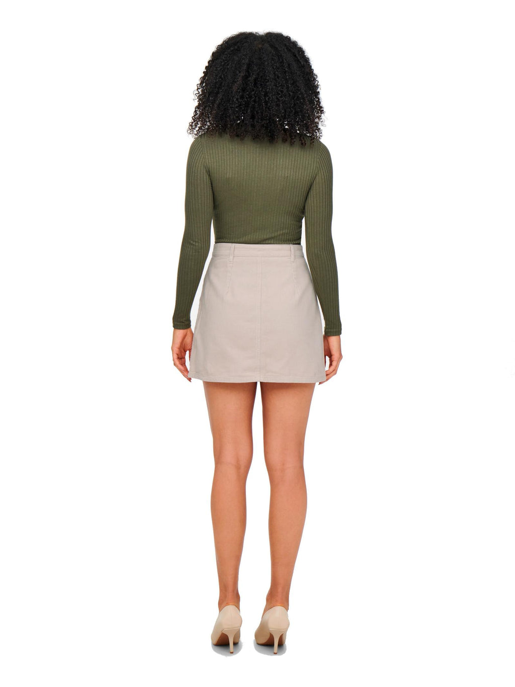 Gonna Jacqueline De Yong Shiraz Beige con bottoni 15220695 /Moonbeam JDY 