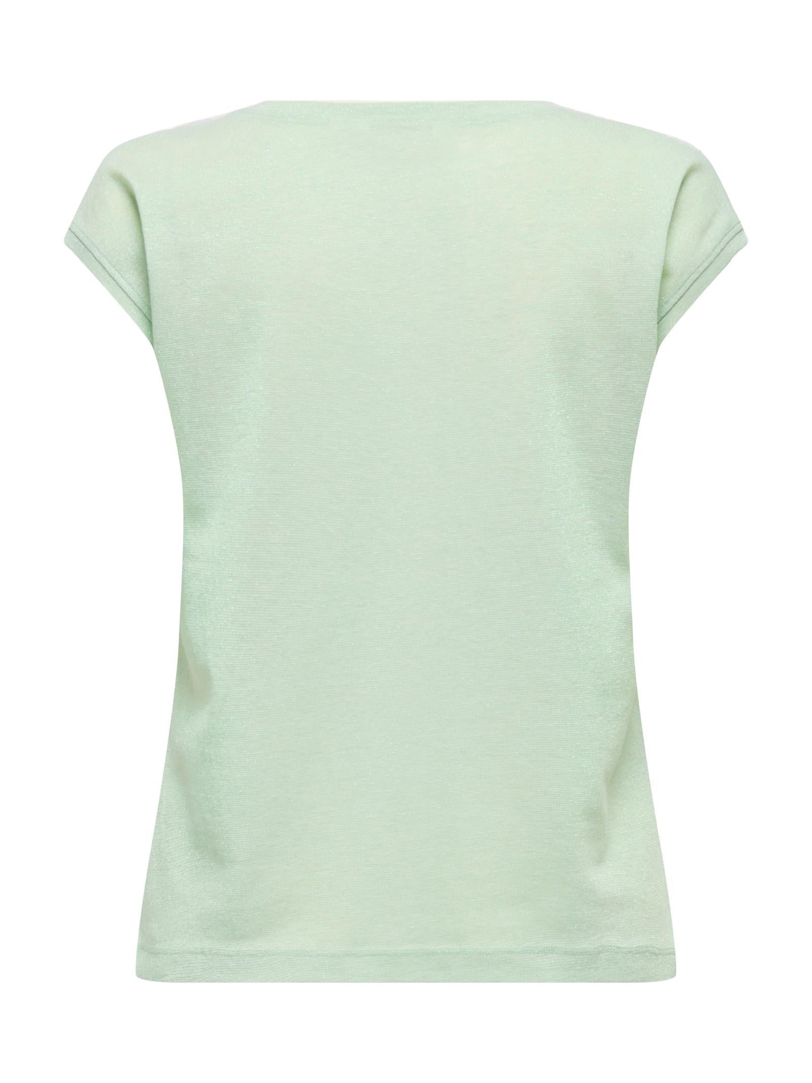 T-Shirt Only Silver Verde in lurex 15136069 /Green Lily ONLY 