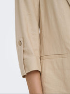 Blazer Only Beige Goa misto lino 15363727 /Oxford Tan ONLY 