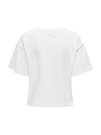 T-shirt Only Bianco Terza Cropped 15343834 /Bright White ONLY 