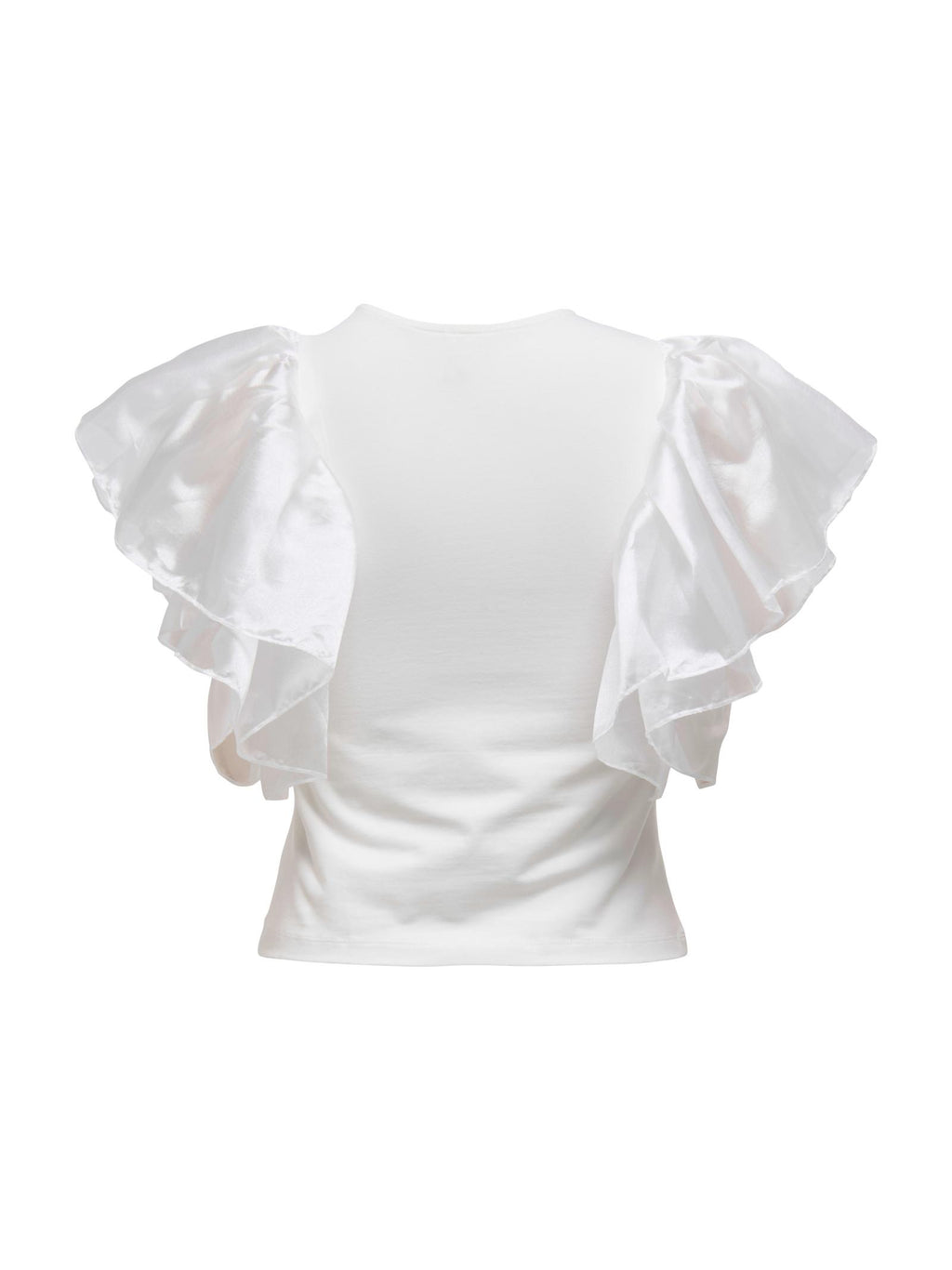 T-shirt Only Bianco Taya con volant 15351039 /Cloud Dancer ONLY 