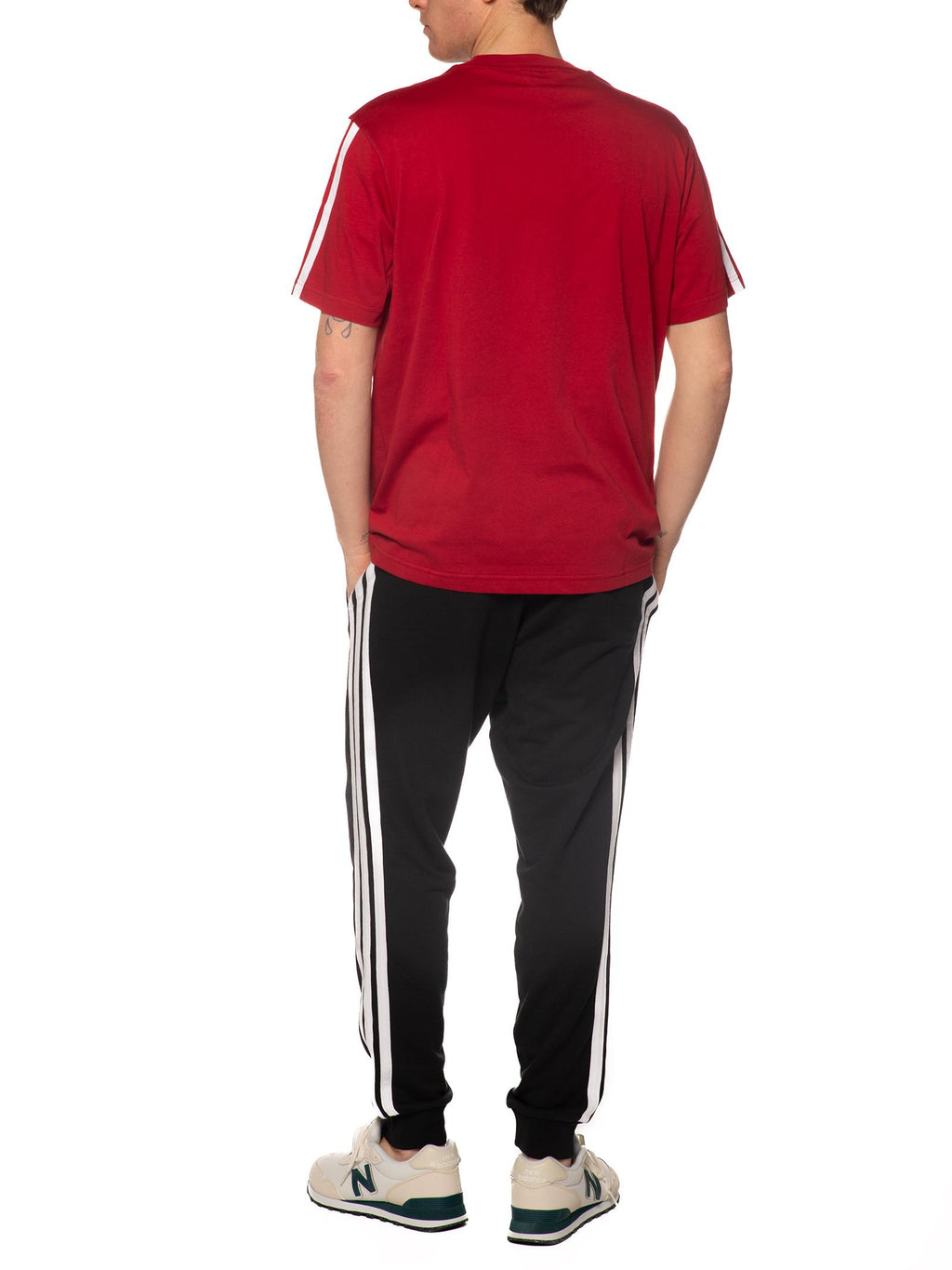 T-shirt Adidas Bordeaux logo piccolo banda KR2699 BORDEAUX ADIDAS 