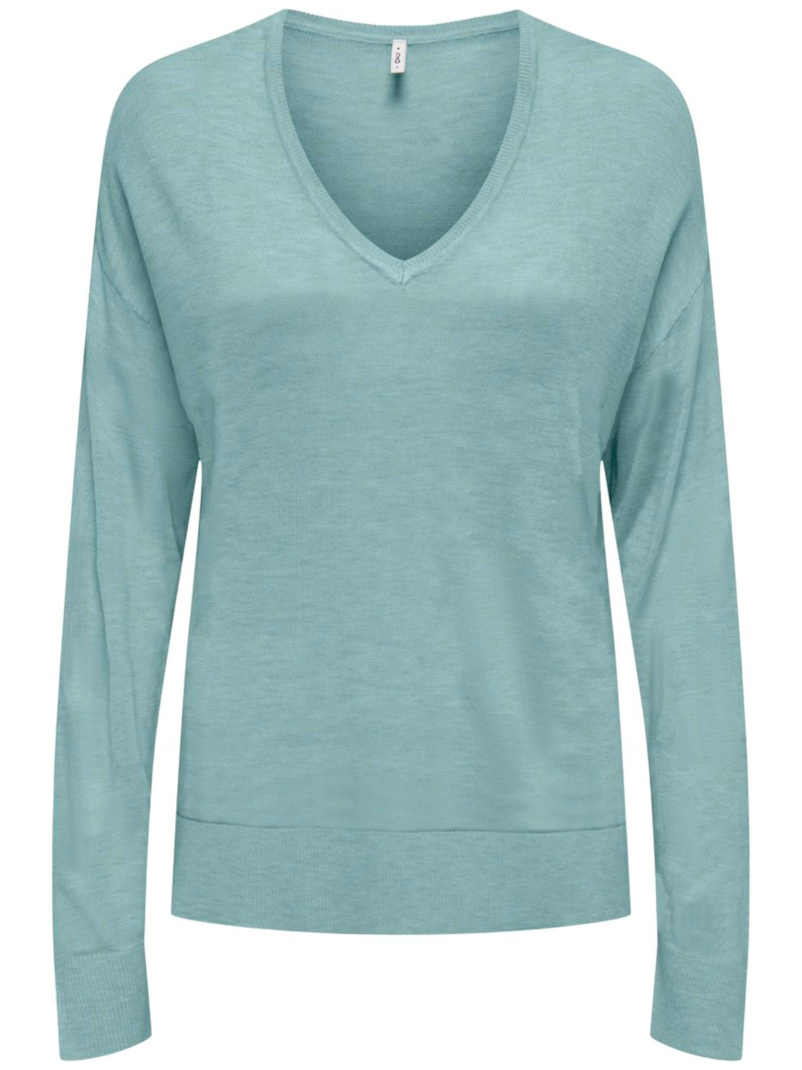 Maglia Only Verde Vienna acqua scollo a V 15339543 /Gray Mist ONLY 