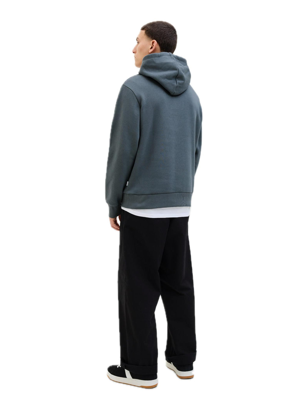 Felpa Jack & Jones Logo Petrolio con cappuccio 12279649 /Stormy Weather JACK & JONES 