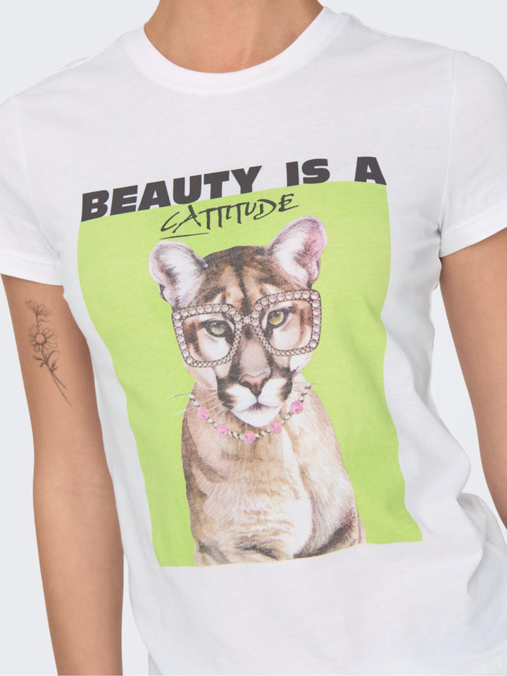 ONLY 15291975/Cattitude Bright White