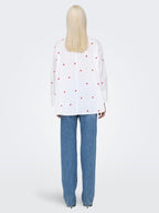 Camicia Only Bianco Lina polsini ampi 15283743 /Heart Bright ONLY 