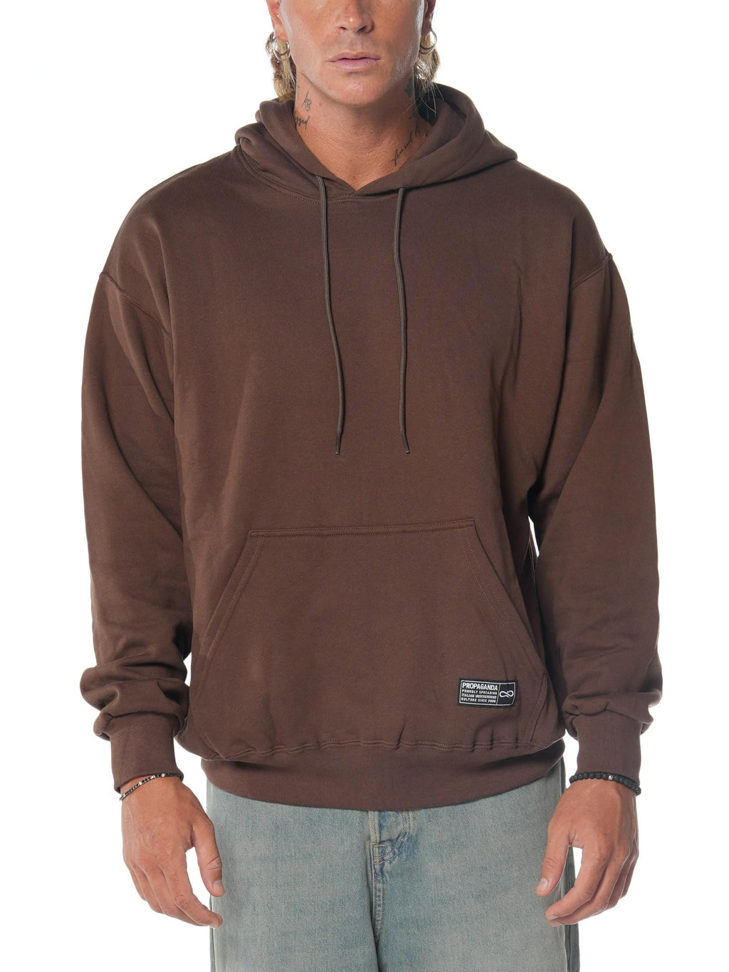Felpa Propaganda Label Gold Marrone FE450 MARRONE PROPAGANDA 