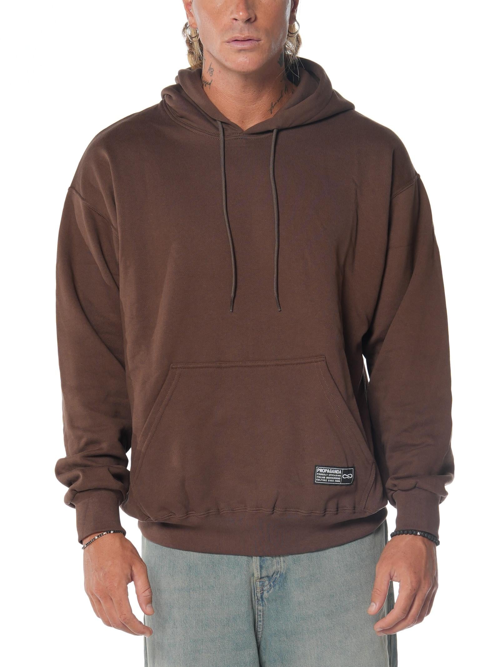 Felpa Propaganda Label Gold Marrone FE450 MARRONE PROPAGANDA 