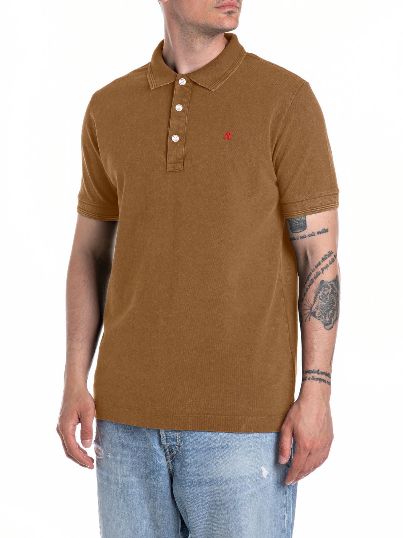 Polo Replay Senape Logo manica corta M3011 249 REPLAY 
