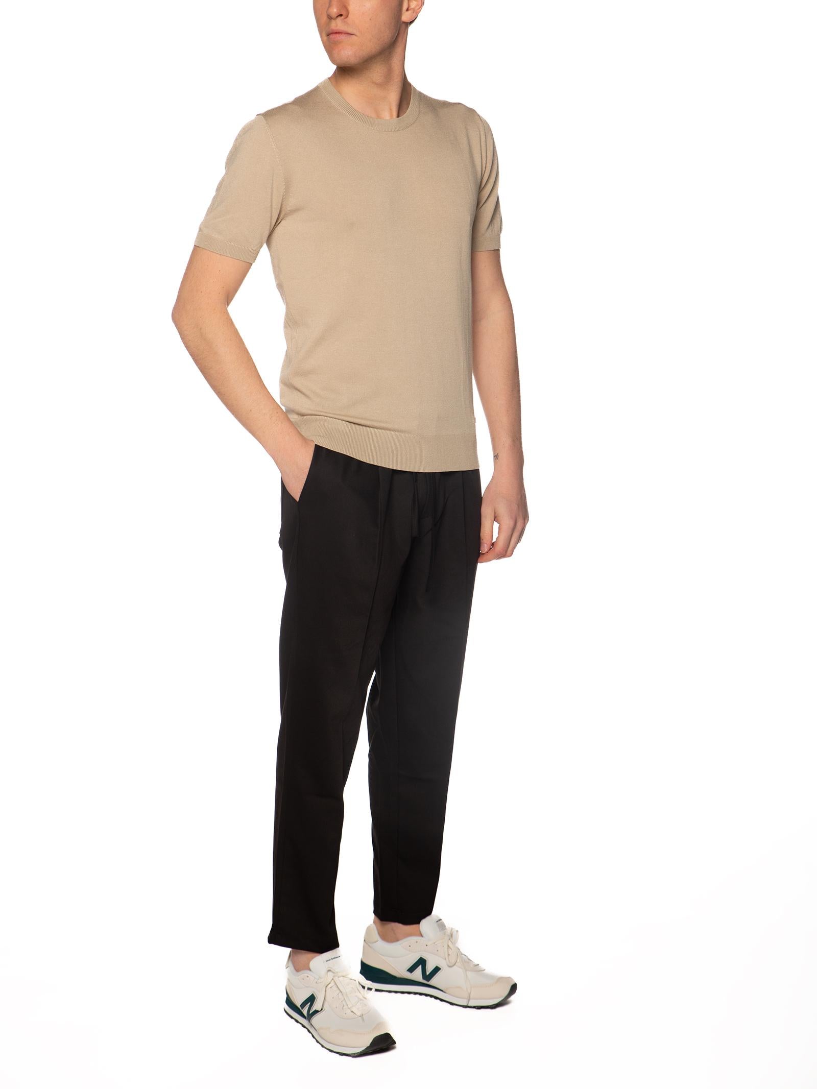 T-shirt Gianni Lupo Beige  filo in maglia GL510S BEIGE GIANNI LUPO 
