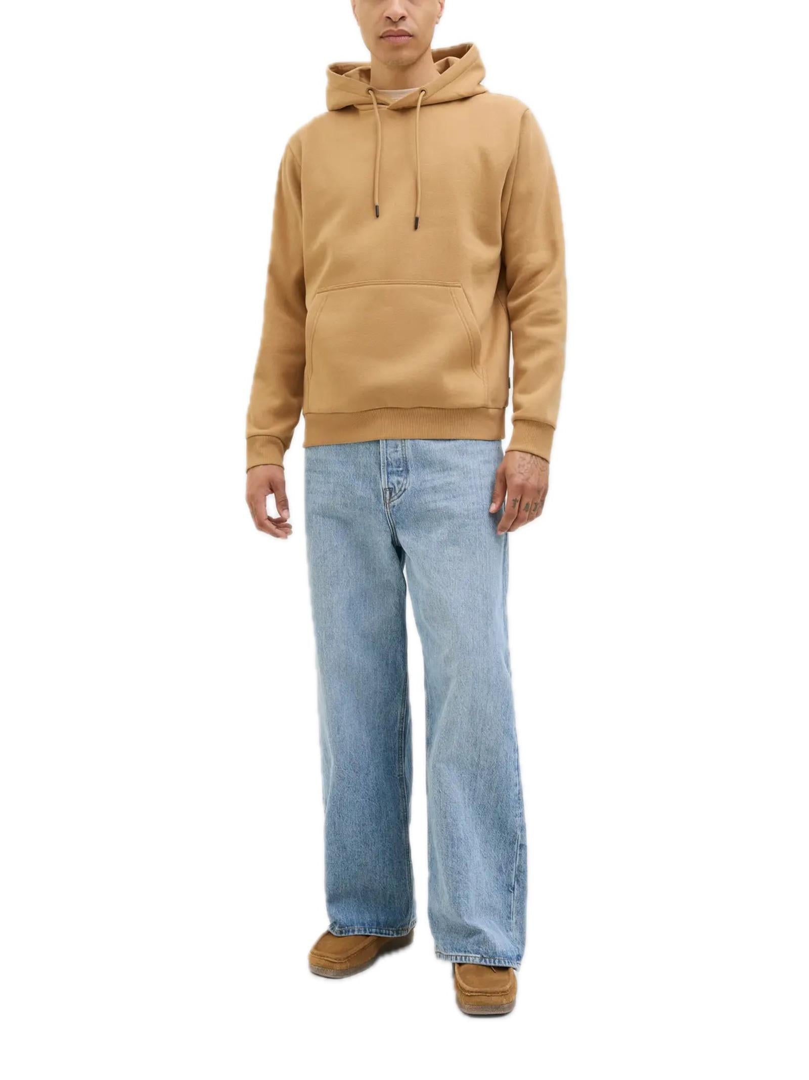 Felpa Jack & Jones Bradlei Senape con cappuccio 12249340 /Curry JACK & JONES 