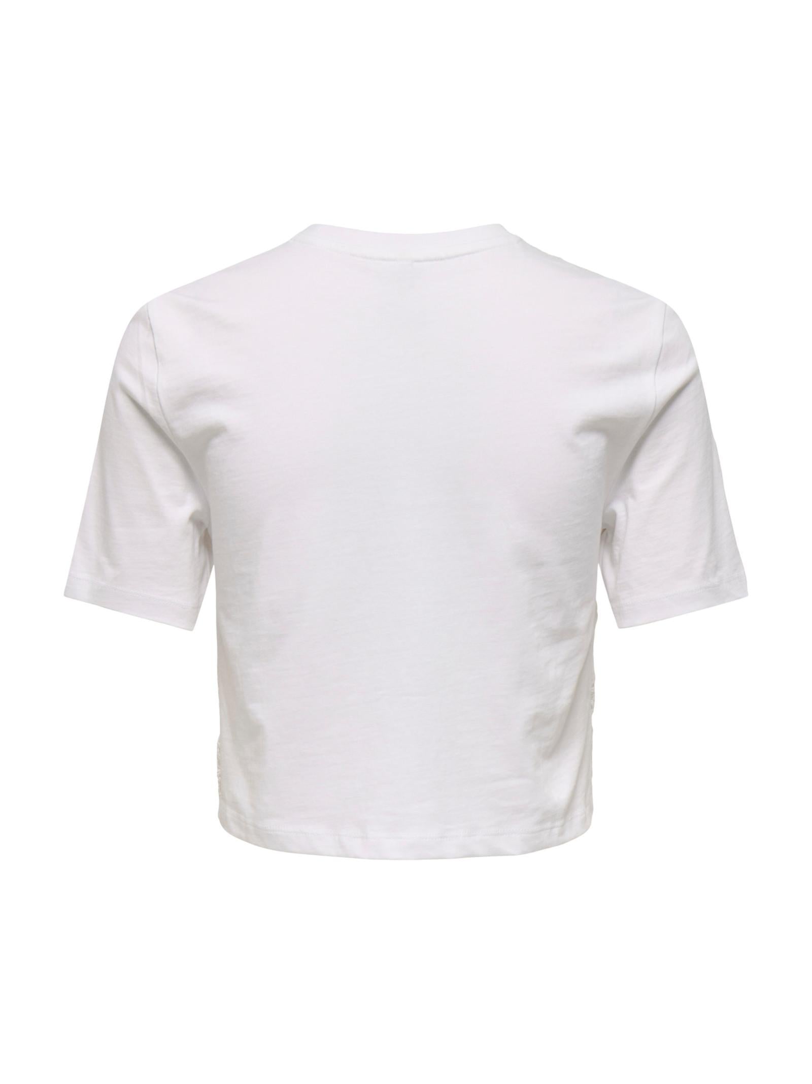 T-shirt Only Bianco Betsy dettaglio pizzo 15346327 /Bright White ONLY 