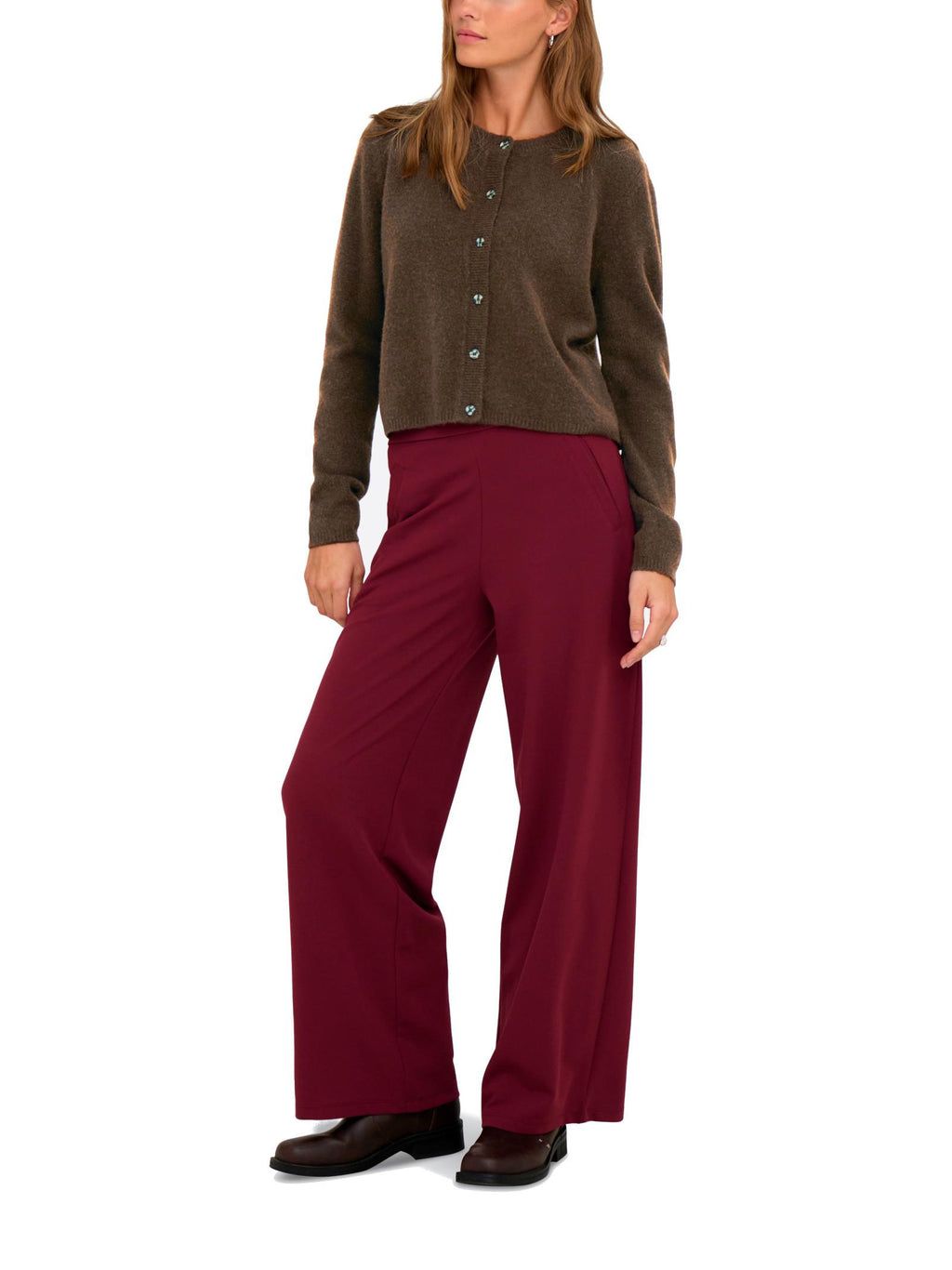 Cardigan Jacqueline De Yong Chloe Marrone bottone 15330581 /Slate Black JDY 