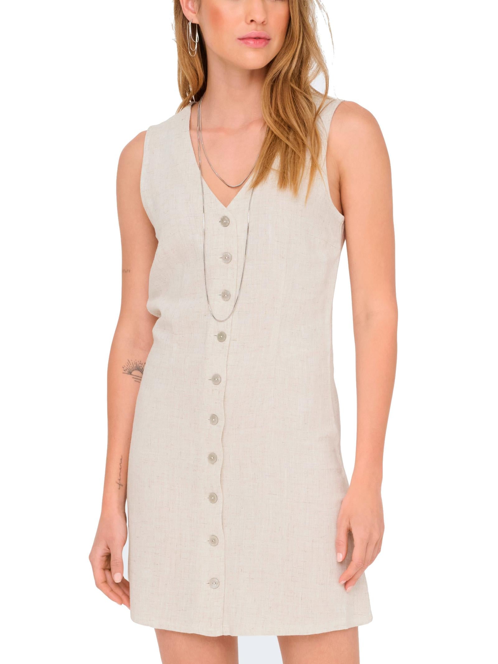 Abito Only Beige Siesta corto 15357797 /Moonbeam ONLY 