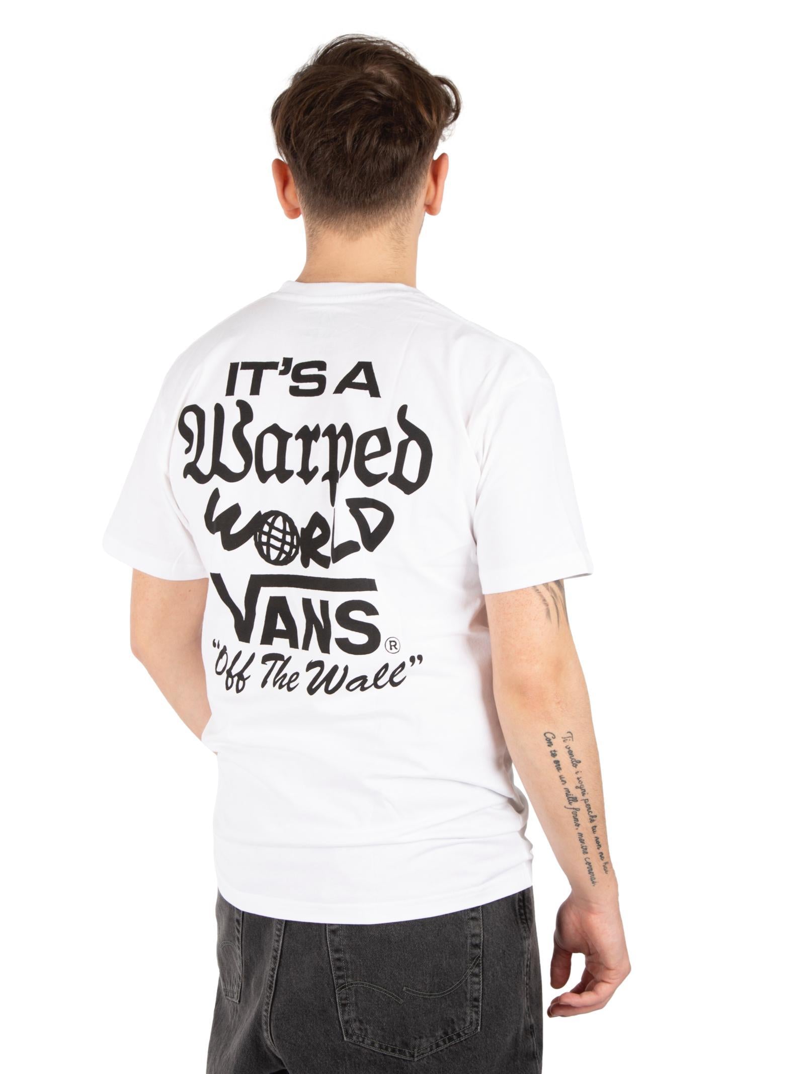 T-shirt Vans Bianco Warped World M5E WHT VANS 