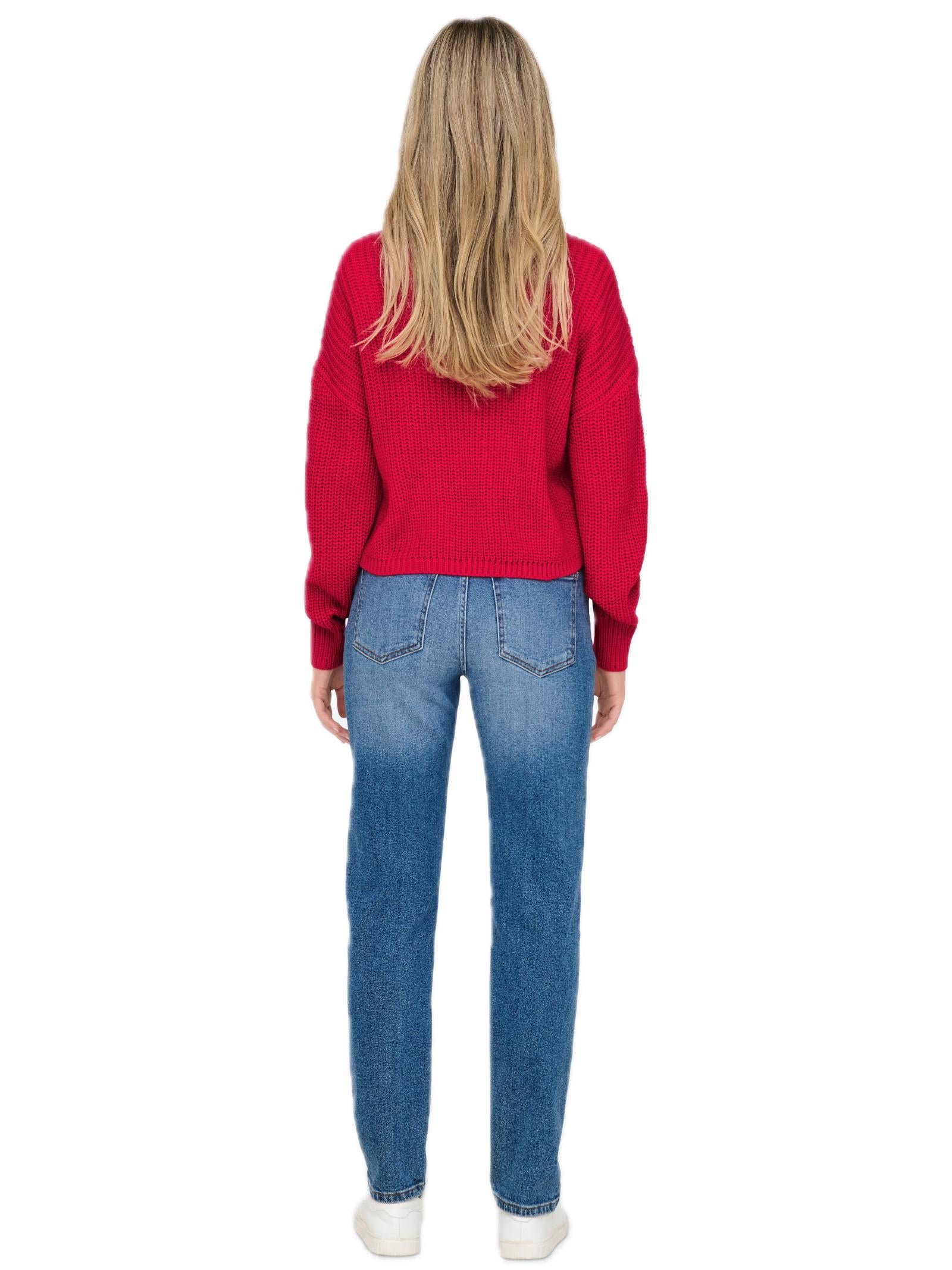 Cardigan Only Rosso Carol scollo a V 15211521 /Ski Patrol ONLY 