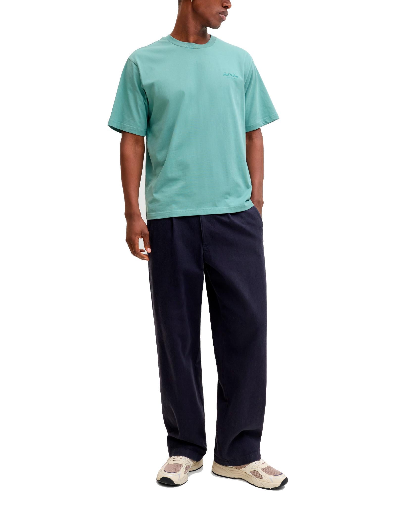 T-shirt Jack & Jones Archive Acqua marina con mini logo gommato 12287990 /Mineral Blue JACK & JONES 