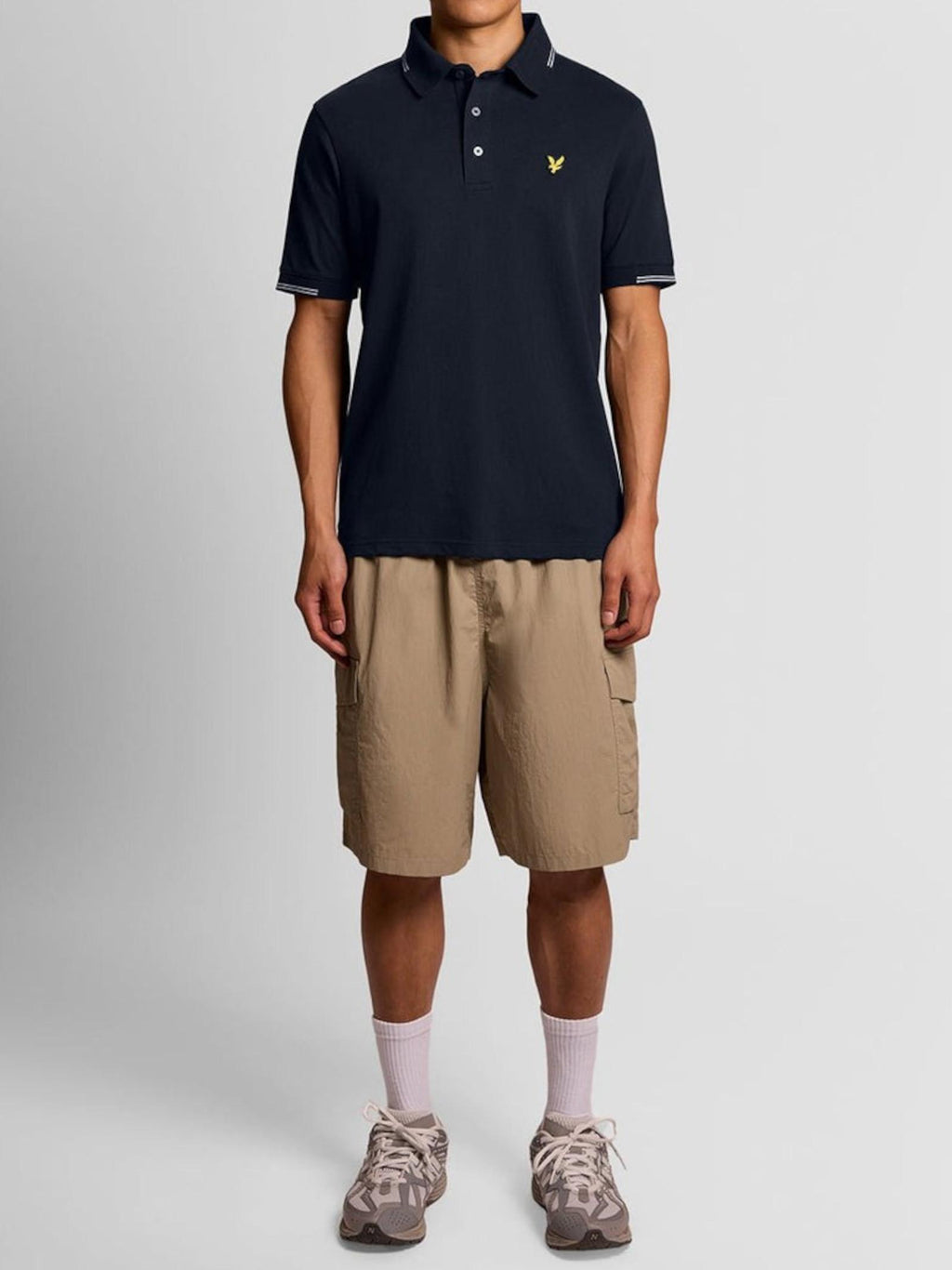 Polo Lyle & Scott Blu colletto riga SP2402V DARK NAVY LYLE & SCOTT 