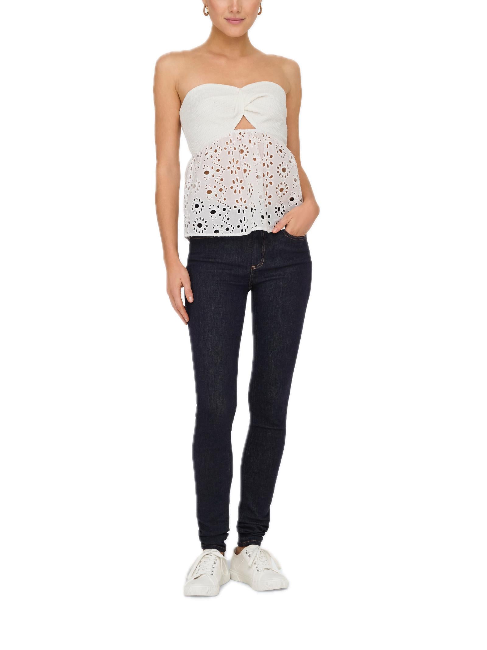 Top Only Bianco Aurora a tubo 15344871 /Cloud Dancer ONLY 