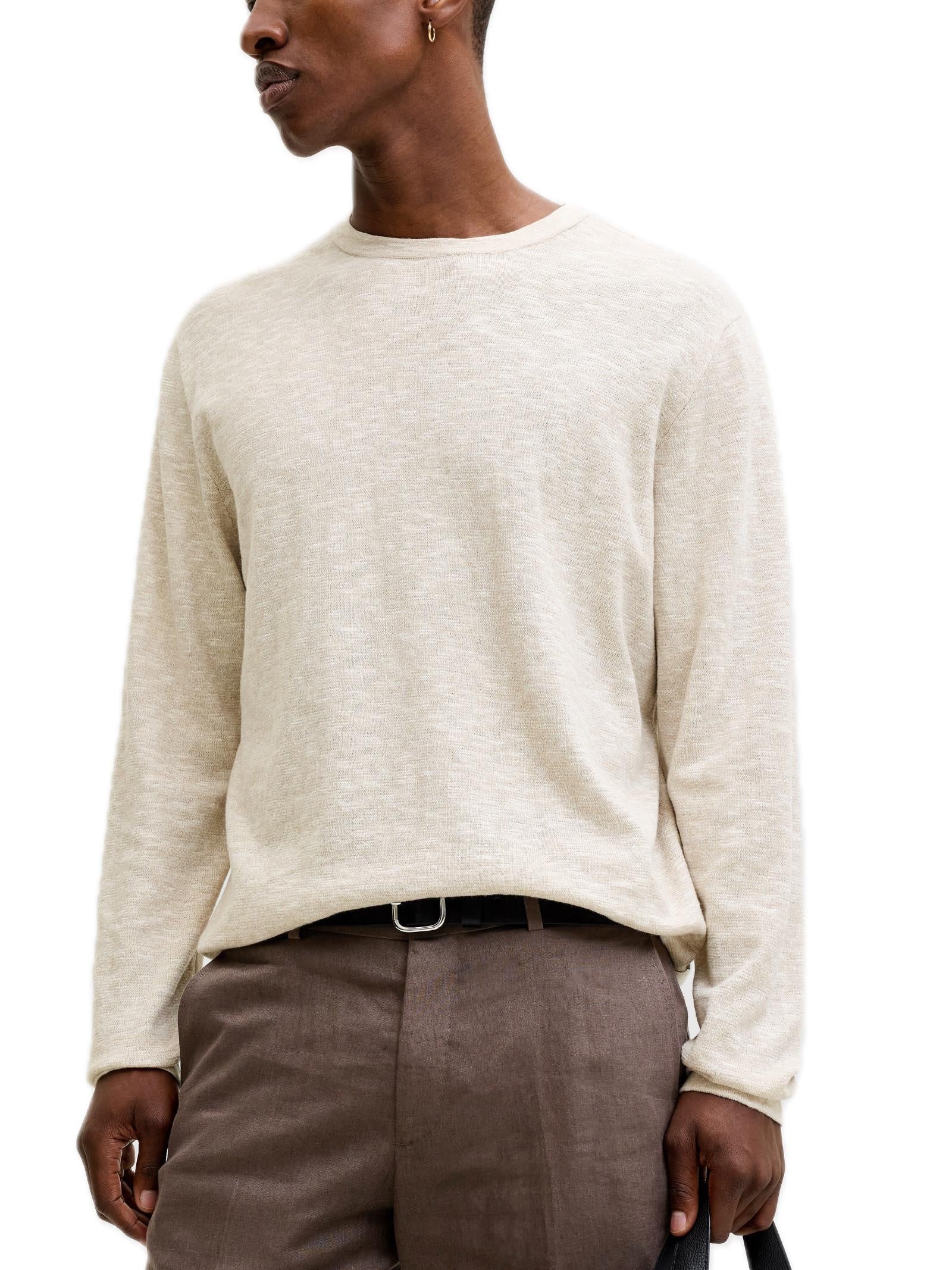 Maglia Jack & Jones Summer Beige melange girocollo leggera 12269631 /String JACK & JONES 