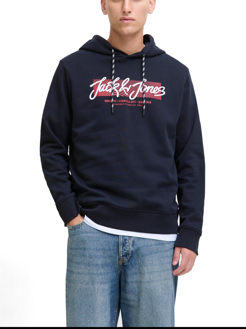Felpa Jack & Jones Urban Blu cappuccio 12279115 /Sky Captain JACK & JONES 