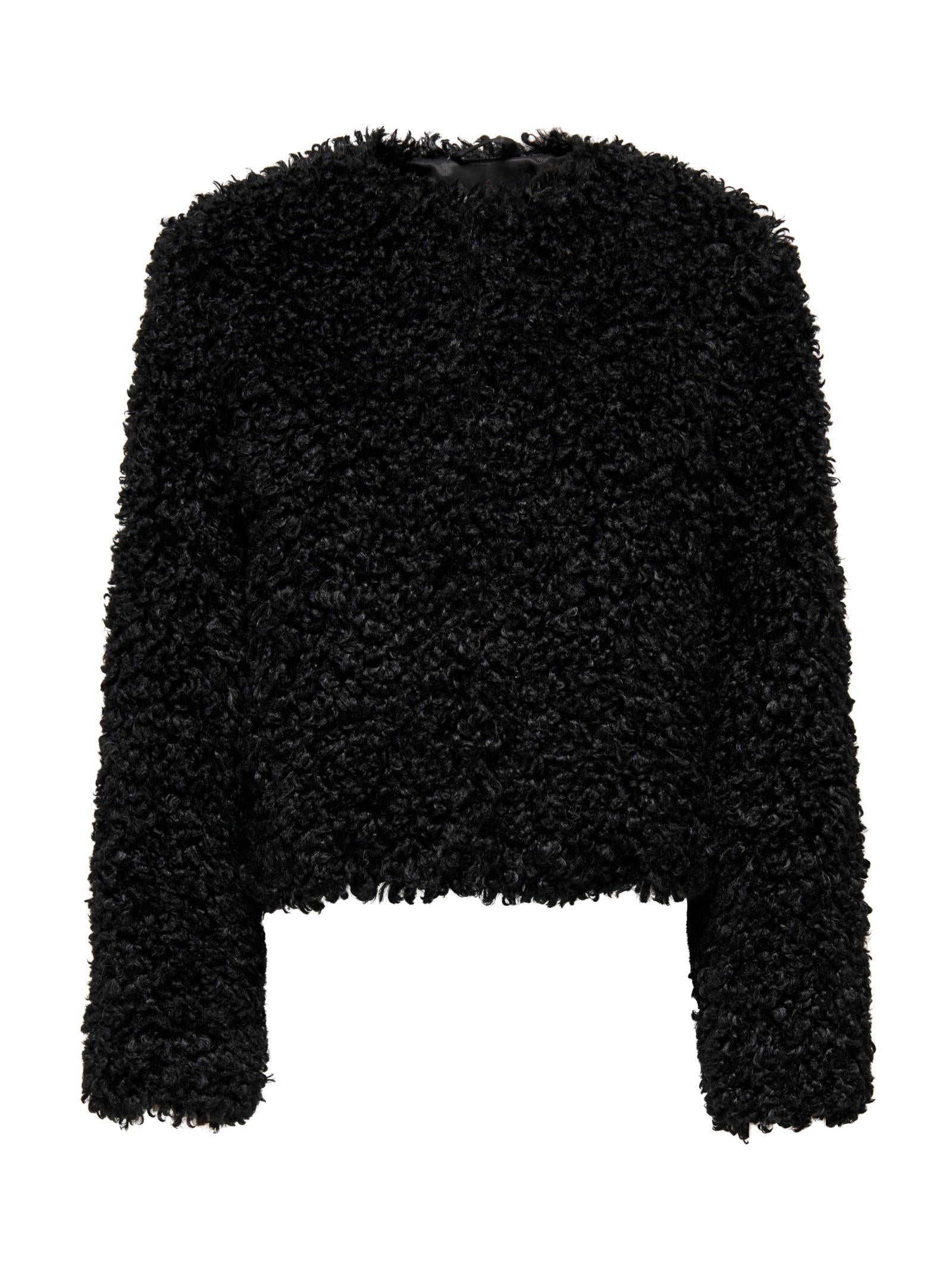 Giubbotto Jacqueline De Yong Neo Nero con finta pelliccia 15355125 /Black JDY 