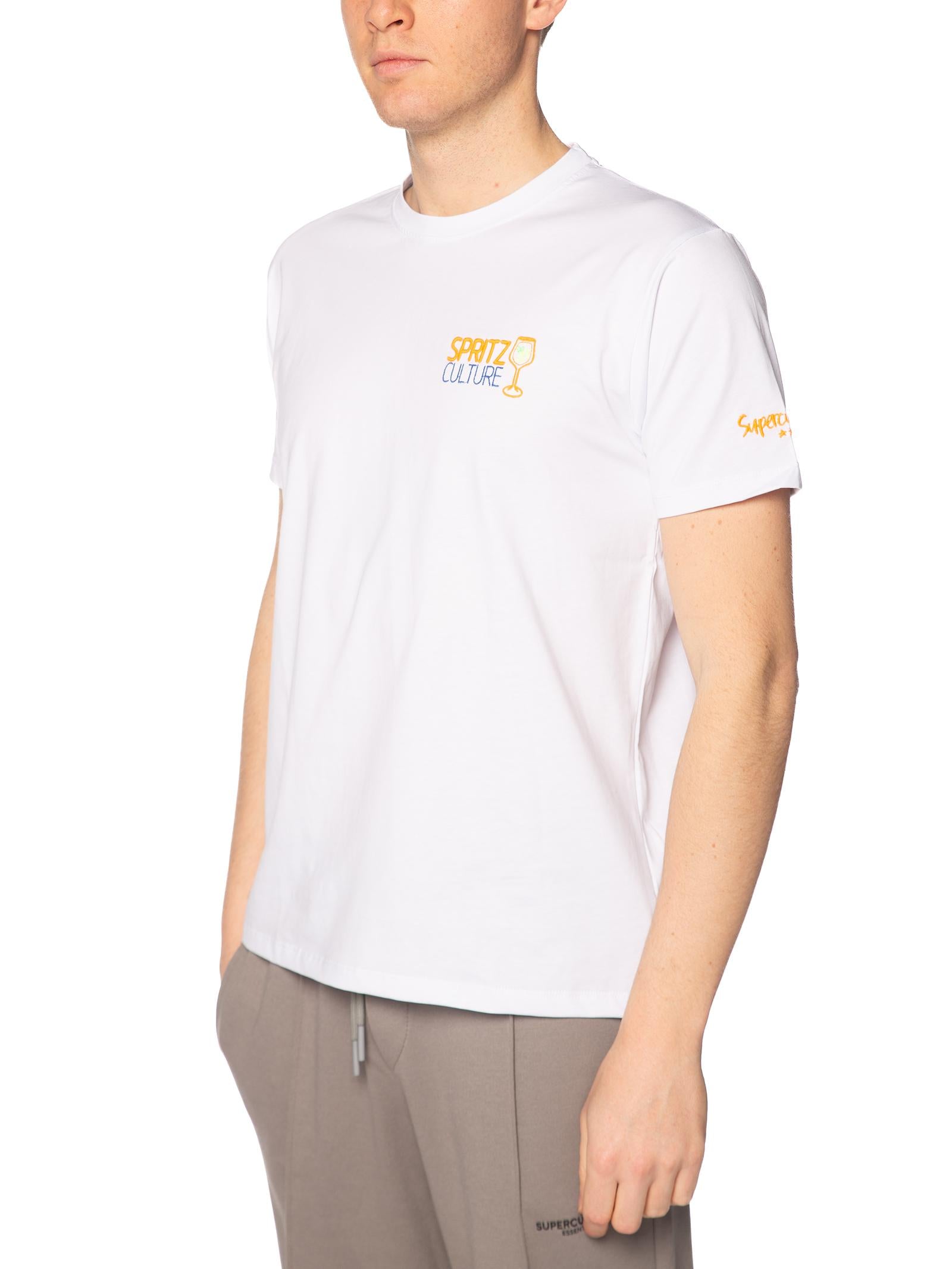 T-shirt Superculture Bianco spritz culture A1847 BIANCO SUPERCULTURE 