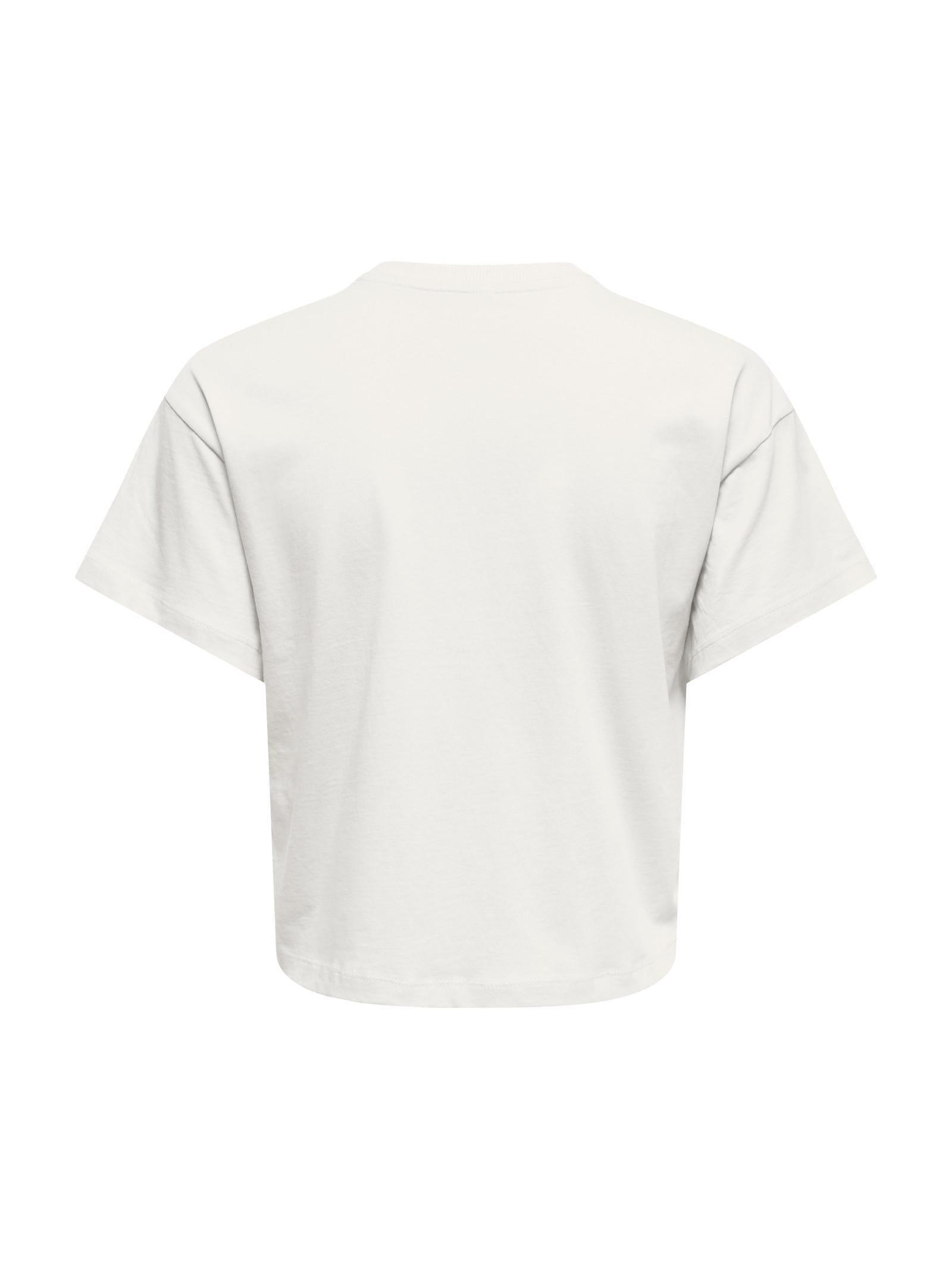 T-shirt Only Bianco nek Bella 15372233 /Neck Cloud Dancer ONLY 