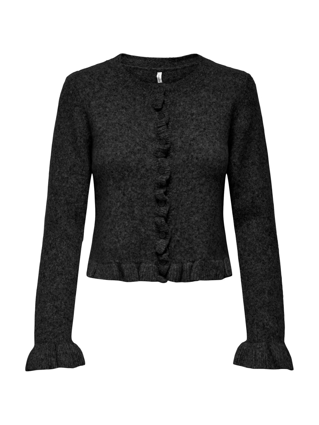 Cardigan in maglia Only Rima Nero con volant 15360942 /Black ONLY 
