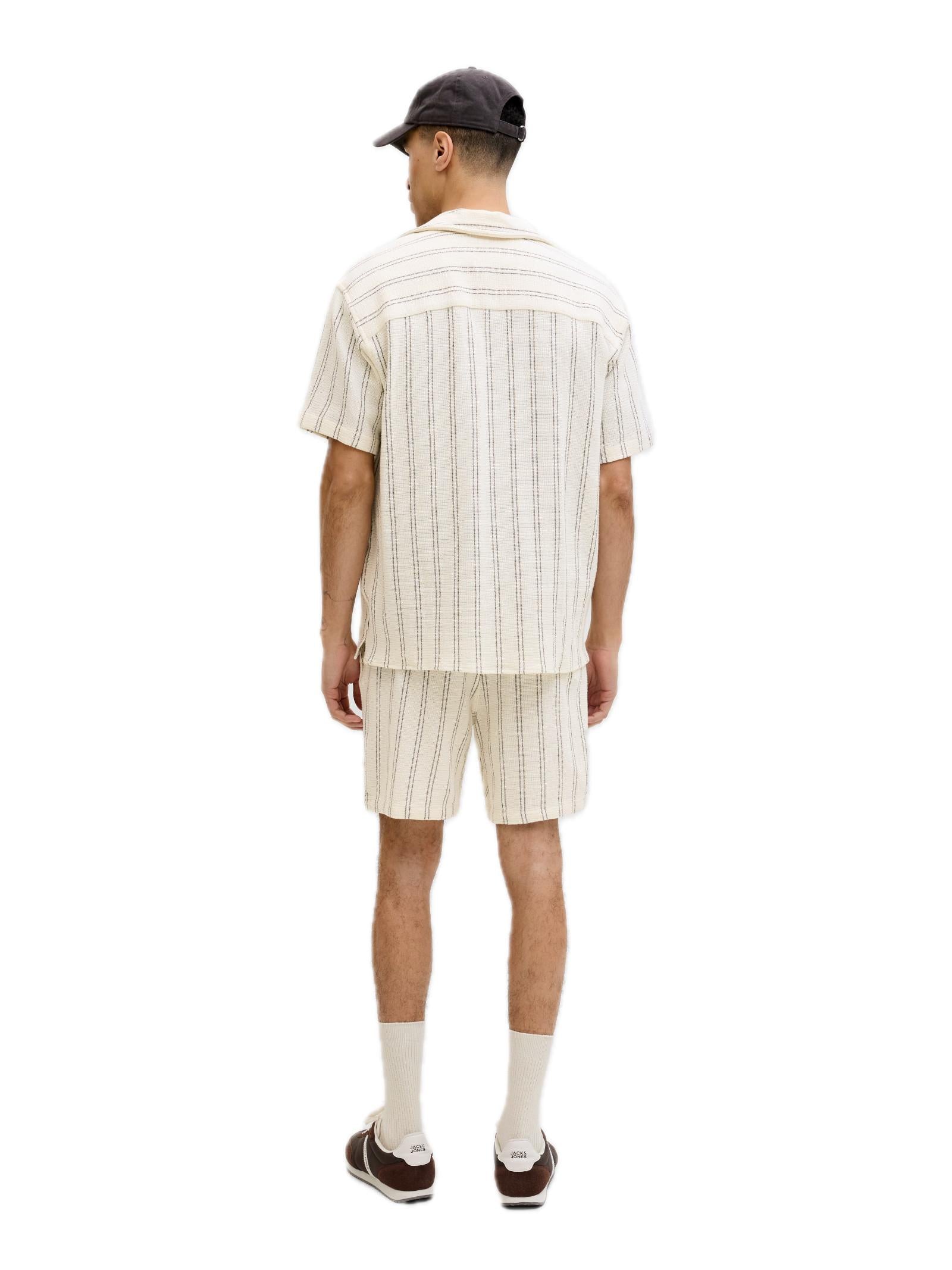 Bermuda Jack & Jones Jaiden Bianco a righe 12274413 /Antique White JACK & JONES 