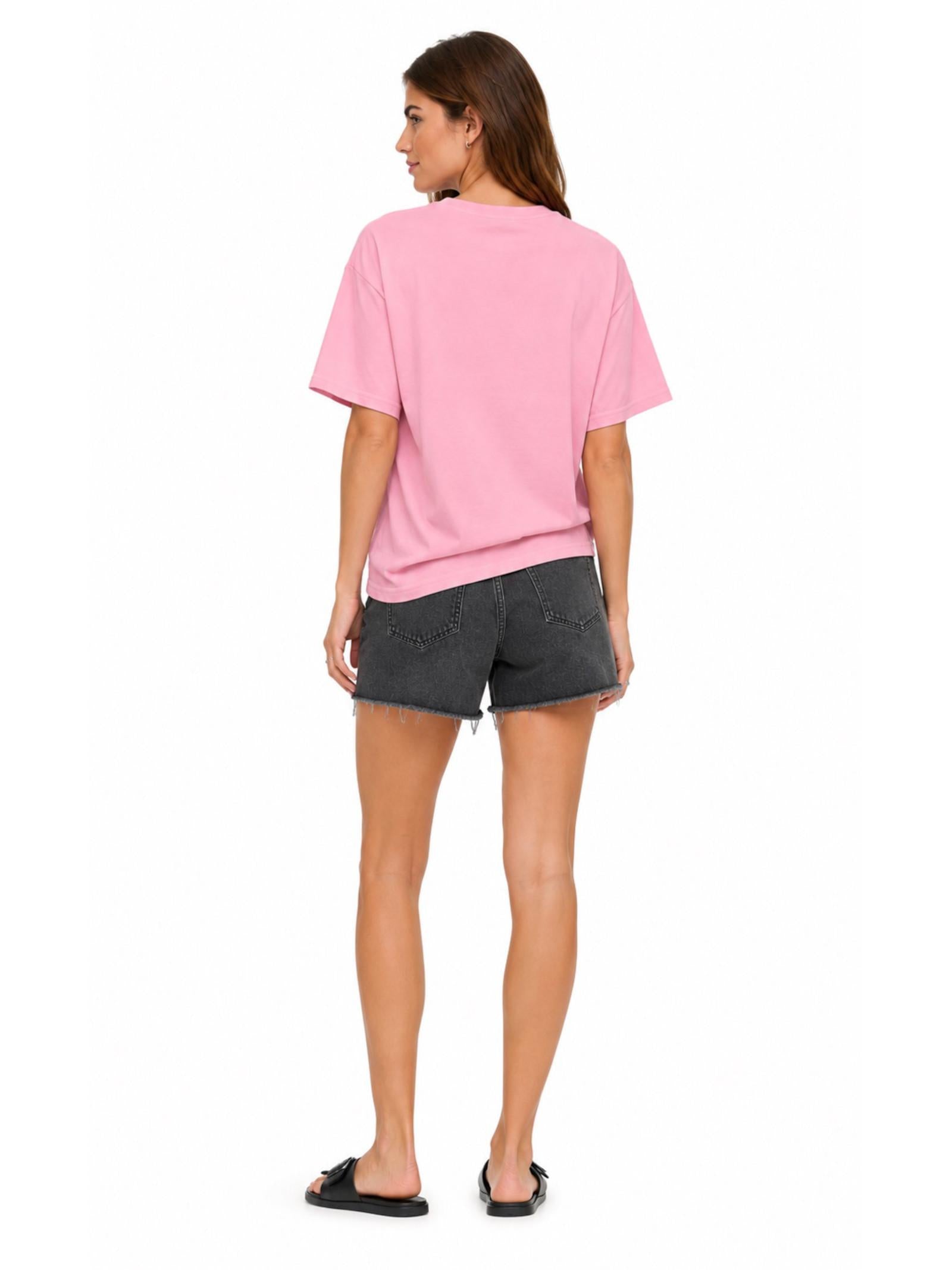 T-shirt Only Rosa Terza Cropped 15343834 /Romance Rose ONLY 