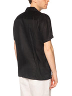 Camicia Gianni Lupo Nero in lino maniche corte GL7658S NERO GIANNI LUPO 
