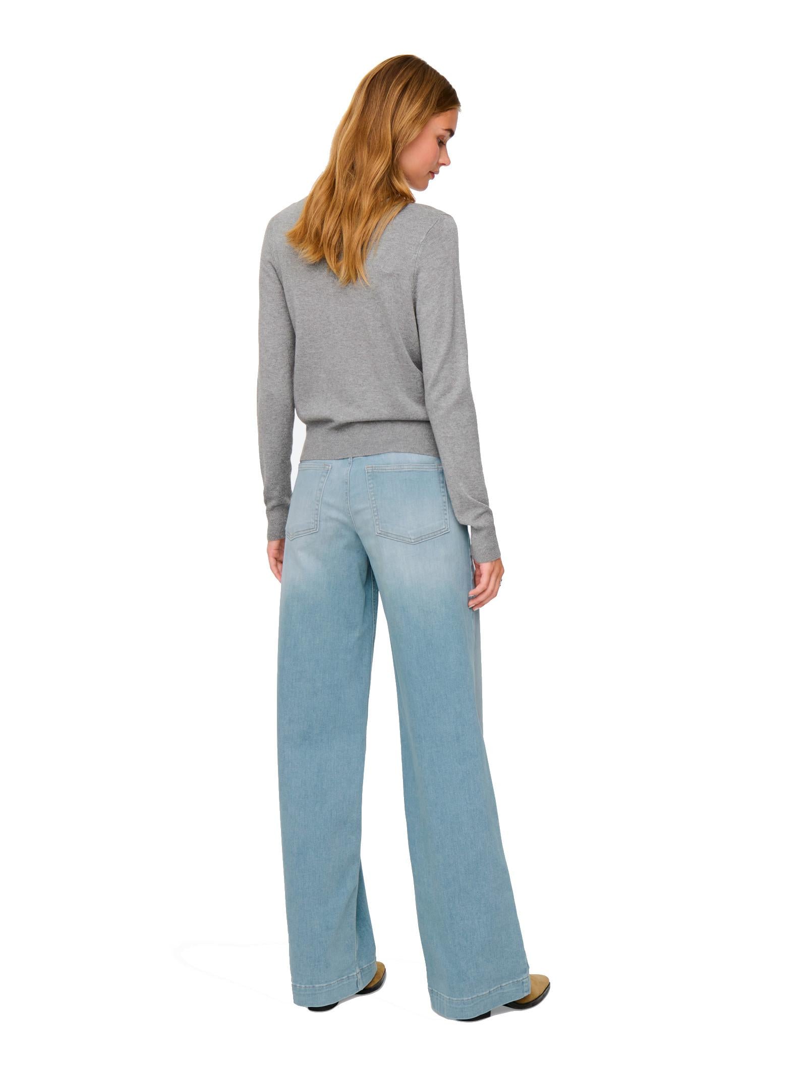 Maglia Only Venice Grigio con strass 15364656 /Light Grey Melange ONLY 