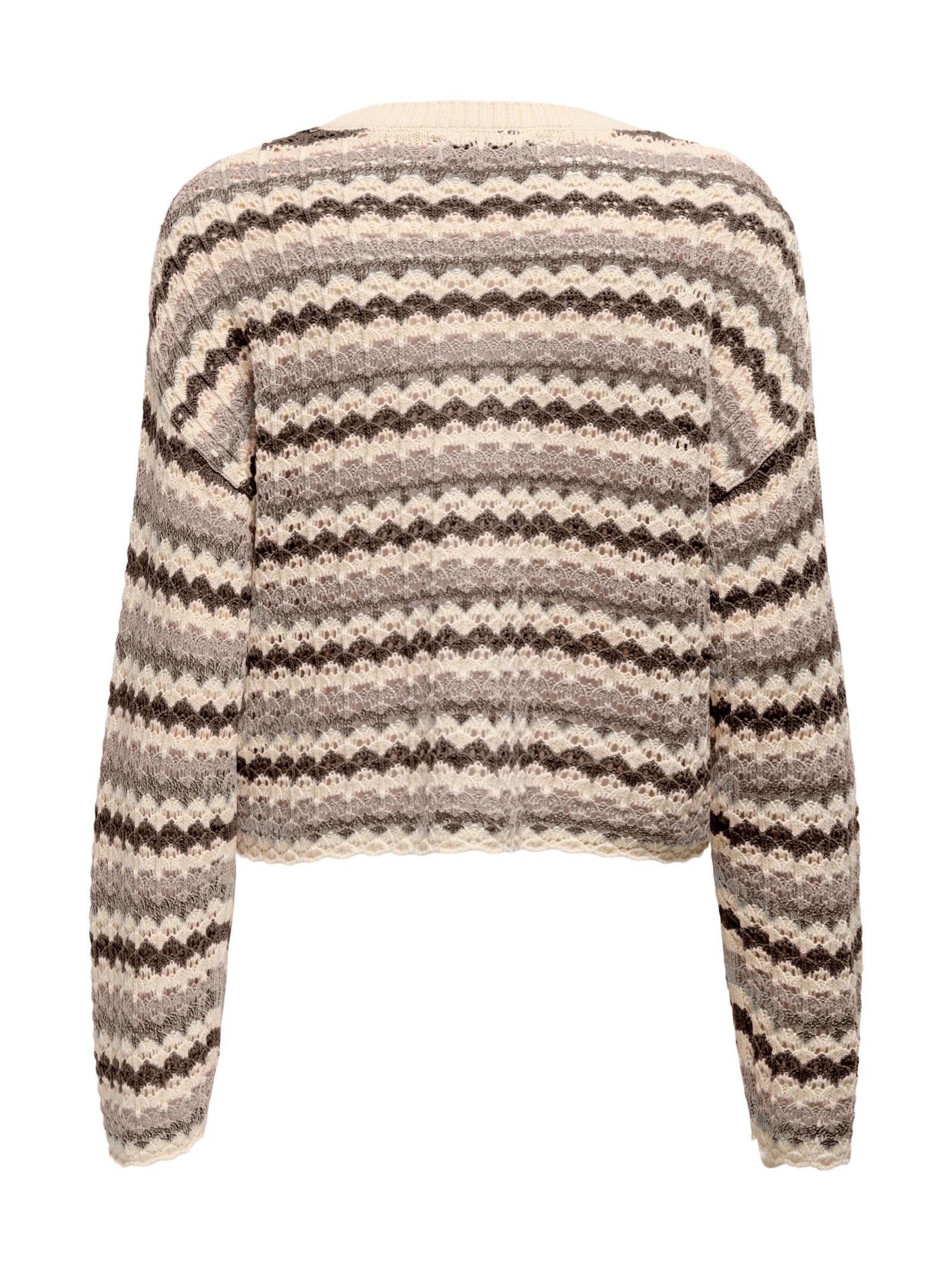 Maglia Only Marrone Asia cropped 15339609 /Feather Birch ONLY 