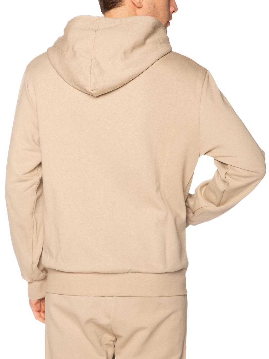 Felpa DS2 Sabbia Basic con cappuccio e zip SS26271 SABBIA DS2 