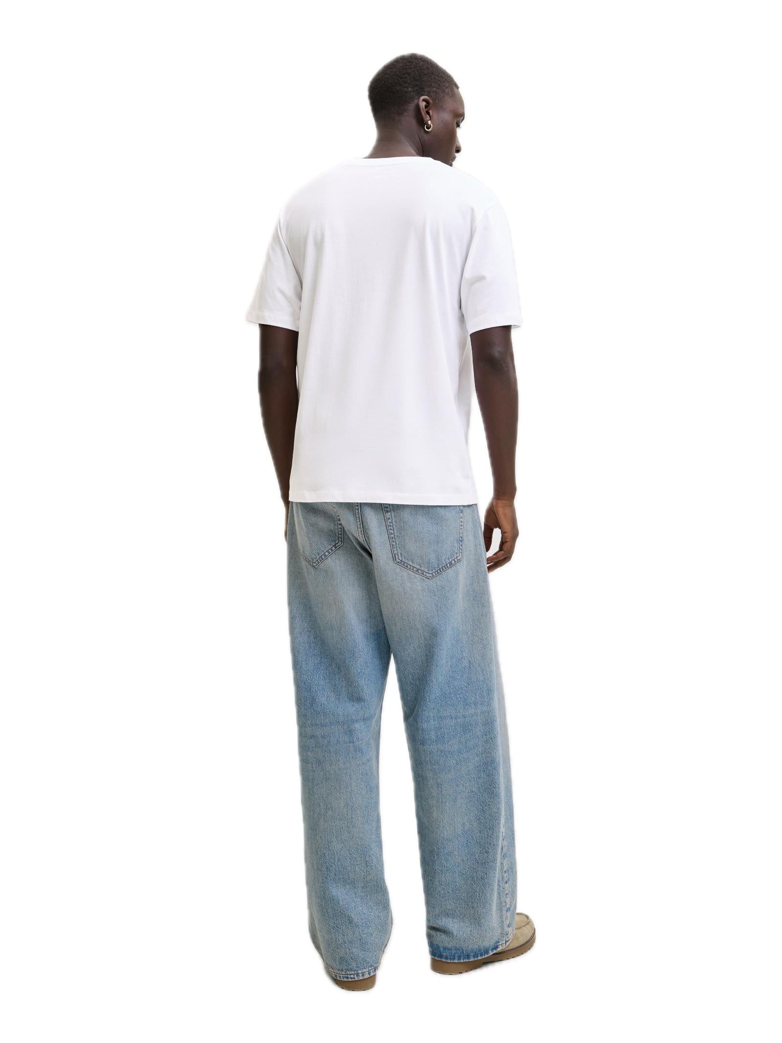 T-shirt Jack & Jones Devin Bianco con stampa 12290173 /Bright White JACK & JONES 
