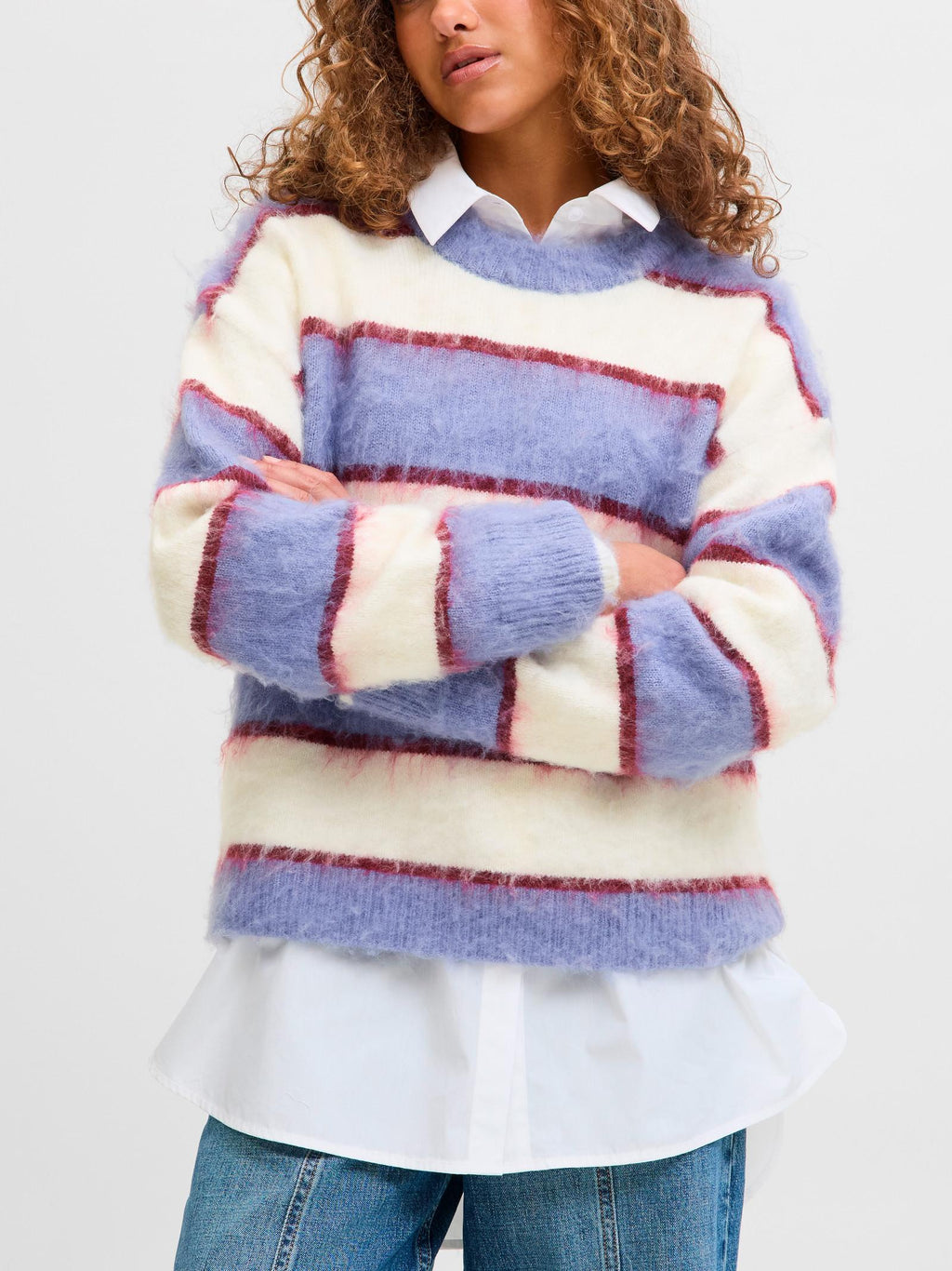 Maglia JJXX Calista Lilla a righe 12276486 /Blue Ice JJXX 