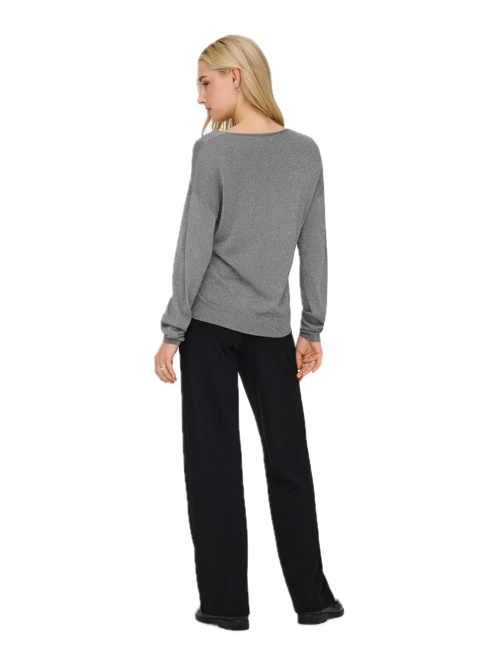 Maglia Jacqueline De Yong Bodilla Grigio scollo a V 15355560 /December Sky JDY 